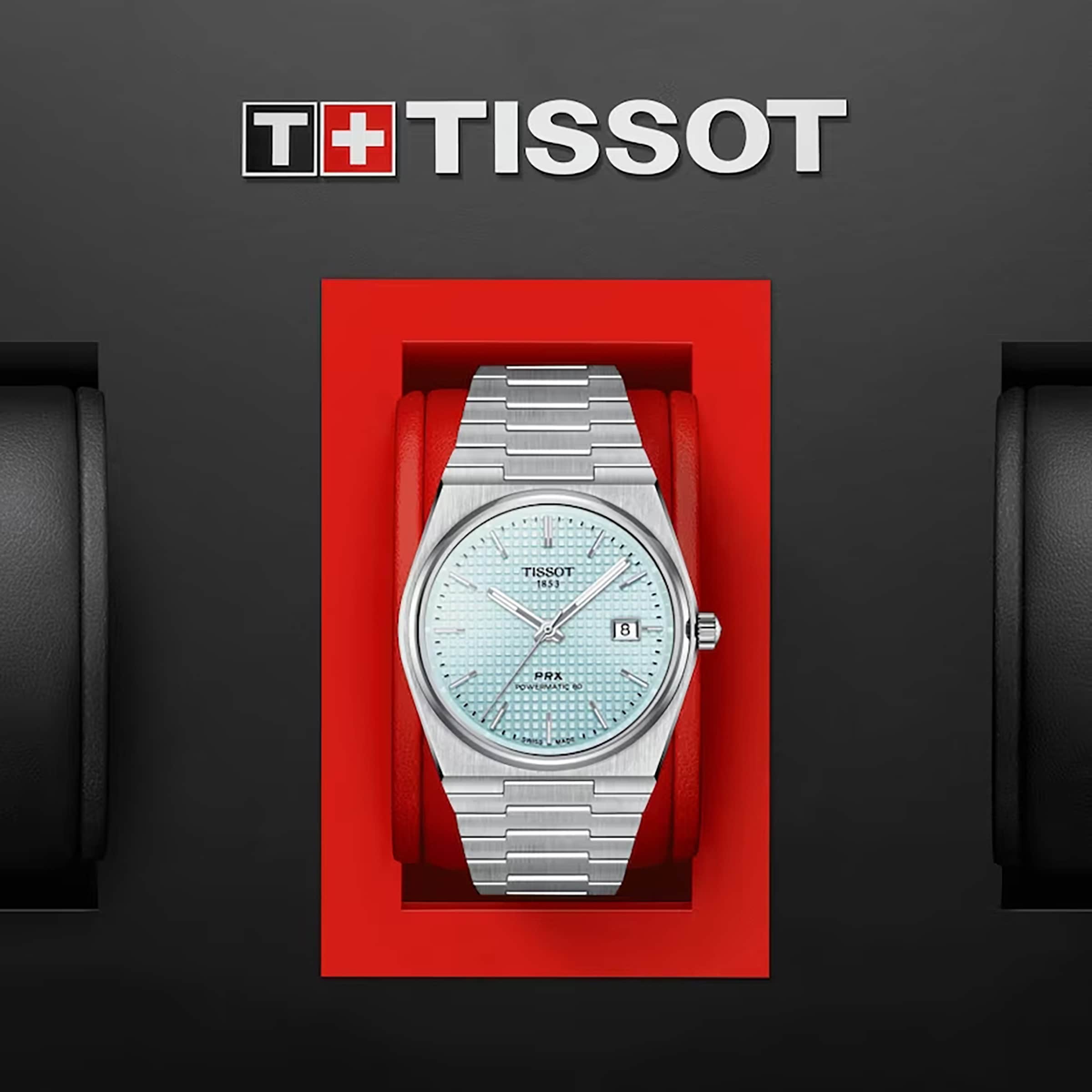 Replica Tissot T-Classic PRX Powermatic 80 40mm Mens details Light Blue T1374071135100 4 Replica Tissot T-Classic PRX Powermatic 80 40mm Mens details Light Blue T1374071135100