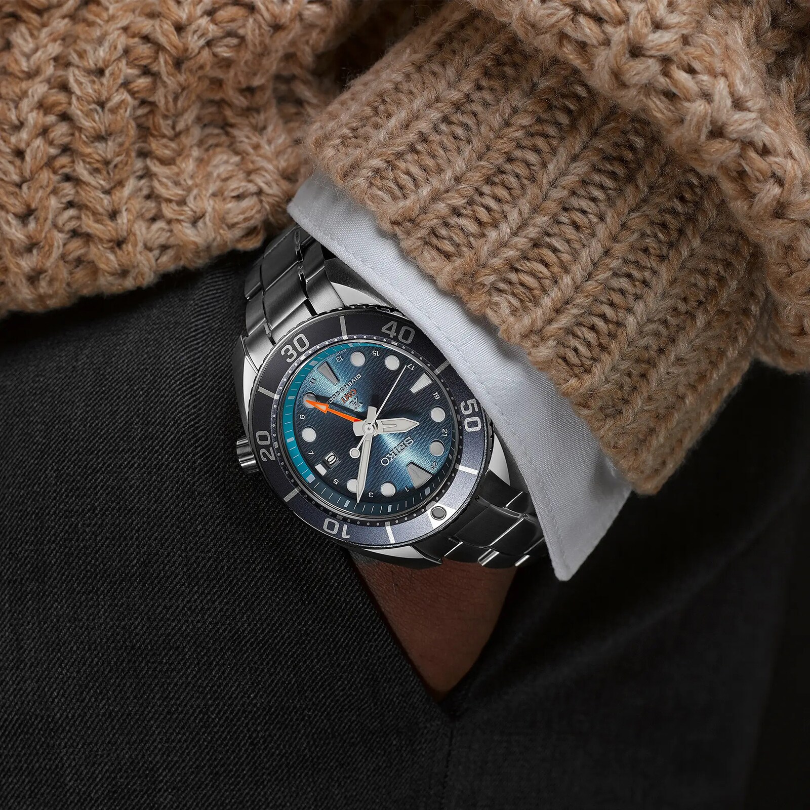 Replica Seiko Prospex Aqua 'SUMO' Solar GMT Diver SFK001J1