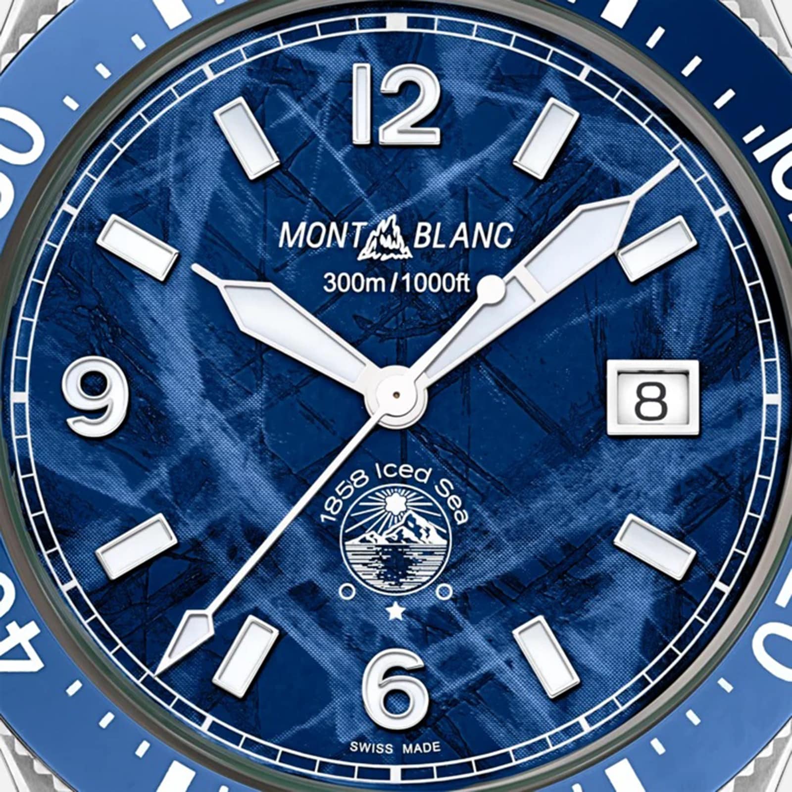 Replica Montblanc 1858 Iced Sea Automatic Date 41mm Mens details 129369