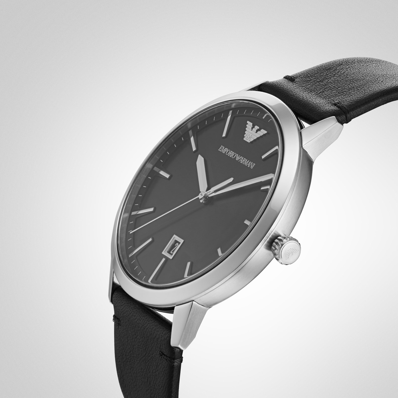 Replica Emporio Armani Black Leather Gents details AR11193 4 Replica Emporio Armani Black Leather Gents details AR11193