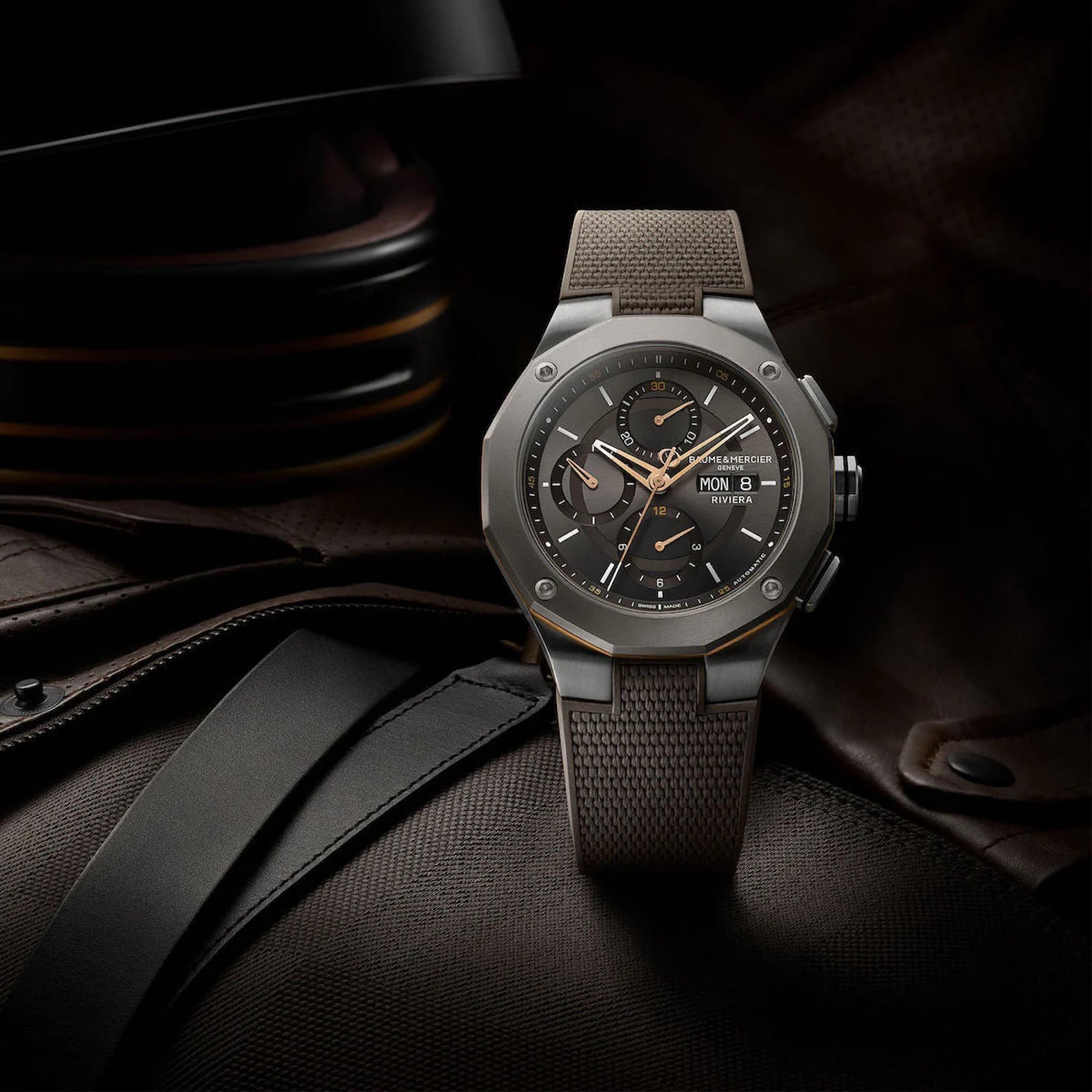 Replica Baume & Mercier Riviera 43mm Mens details Grey BMOA10722