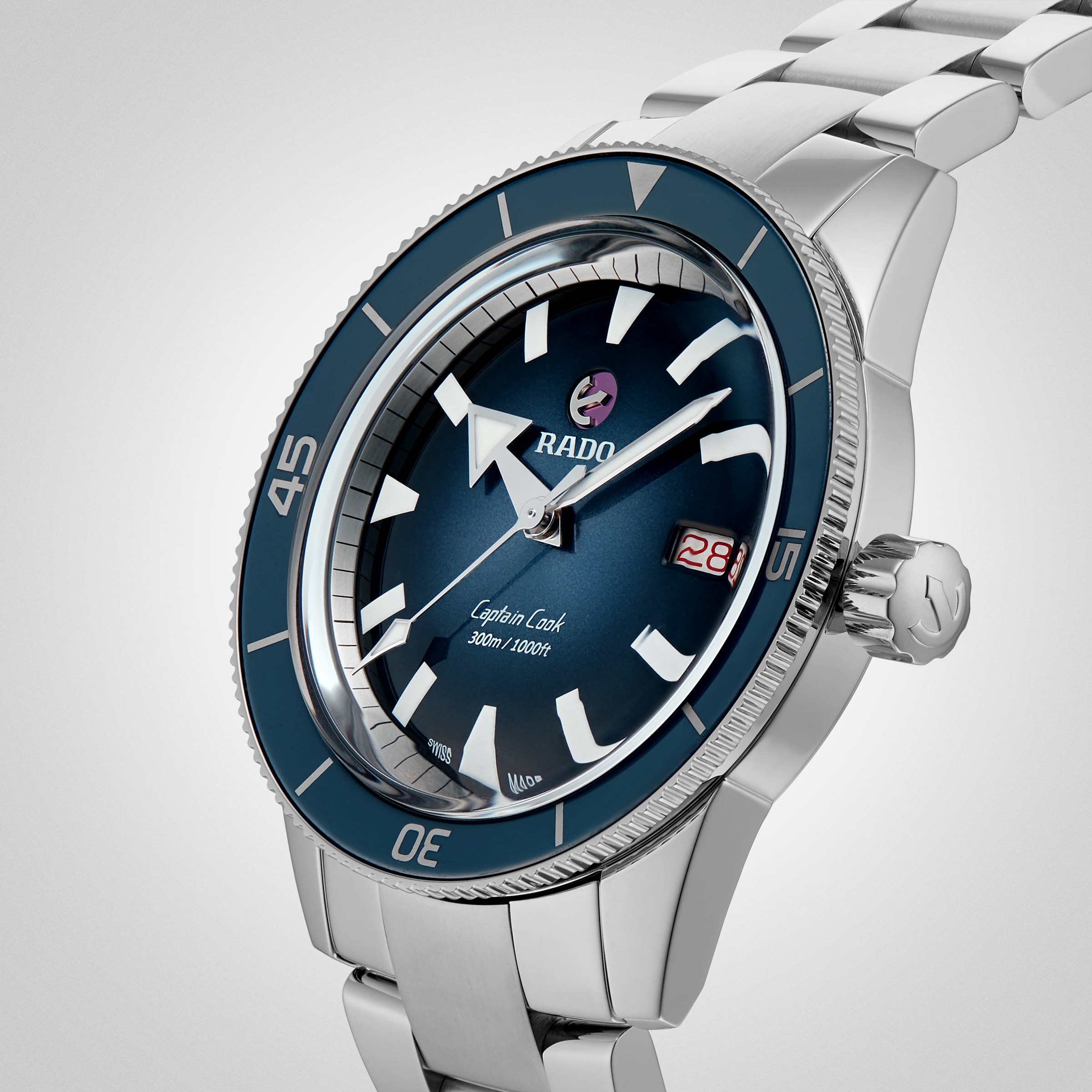 Replica Rado Captain Cook Blue Automatic Mens details R32105203