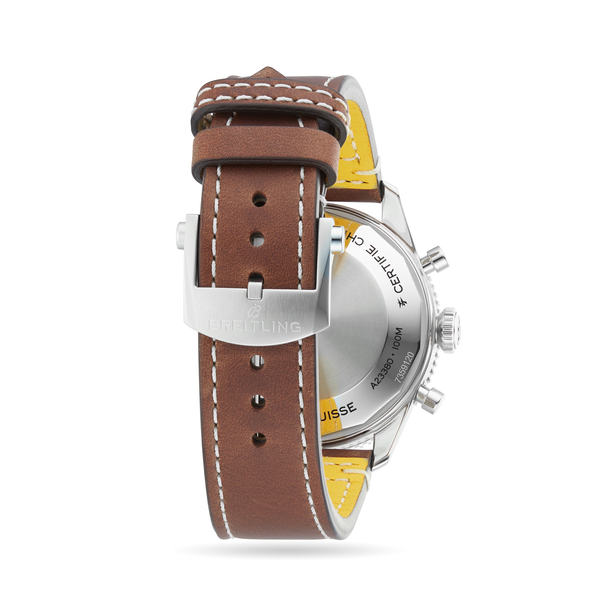 Replica Breitling Classic AVI Chronograph 42 Curtiss P-40 Warhawk Leather Strap details A233802A1L1X1