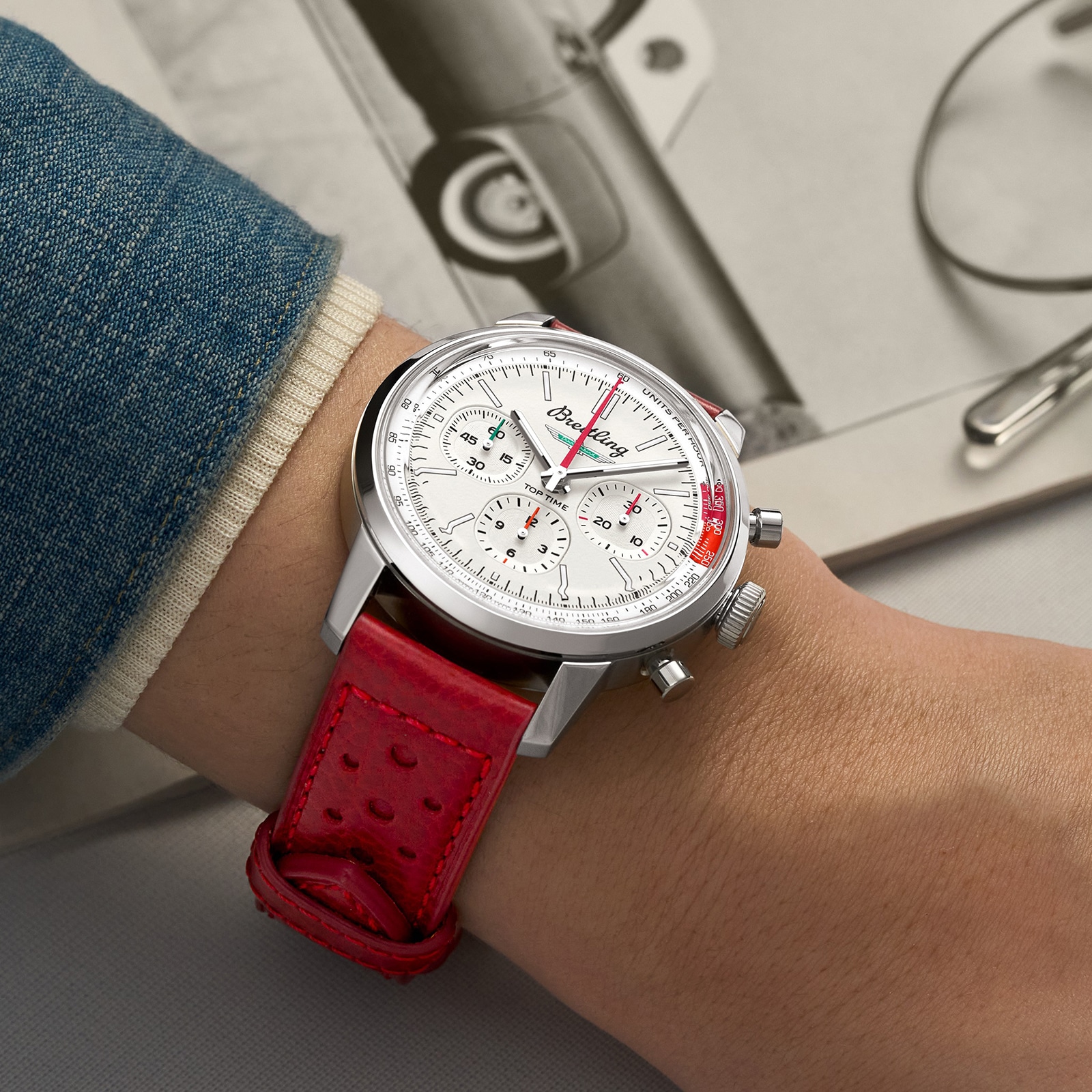 Replica Breitling Top Time B01 Classic Cars Ford Thunderbird 41mm Mens details AB01766A1A1X1 4 Replica Breitling Top Time B01 Classic Cars Ford Thunderbird 41mm Mens details AB01766A1A1X1