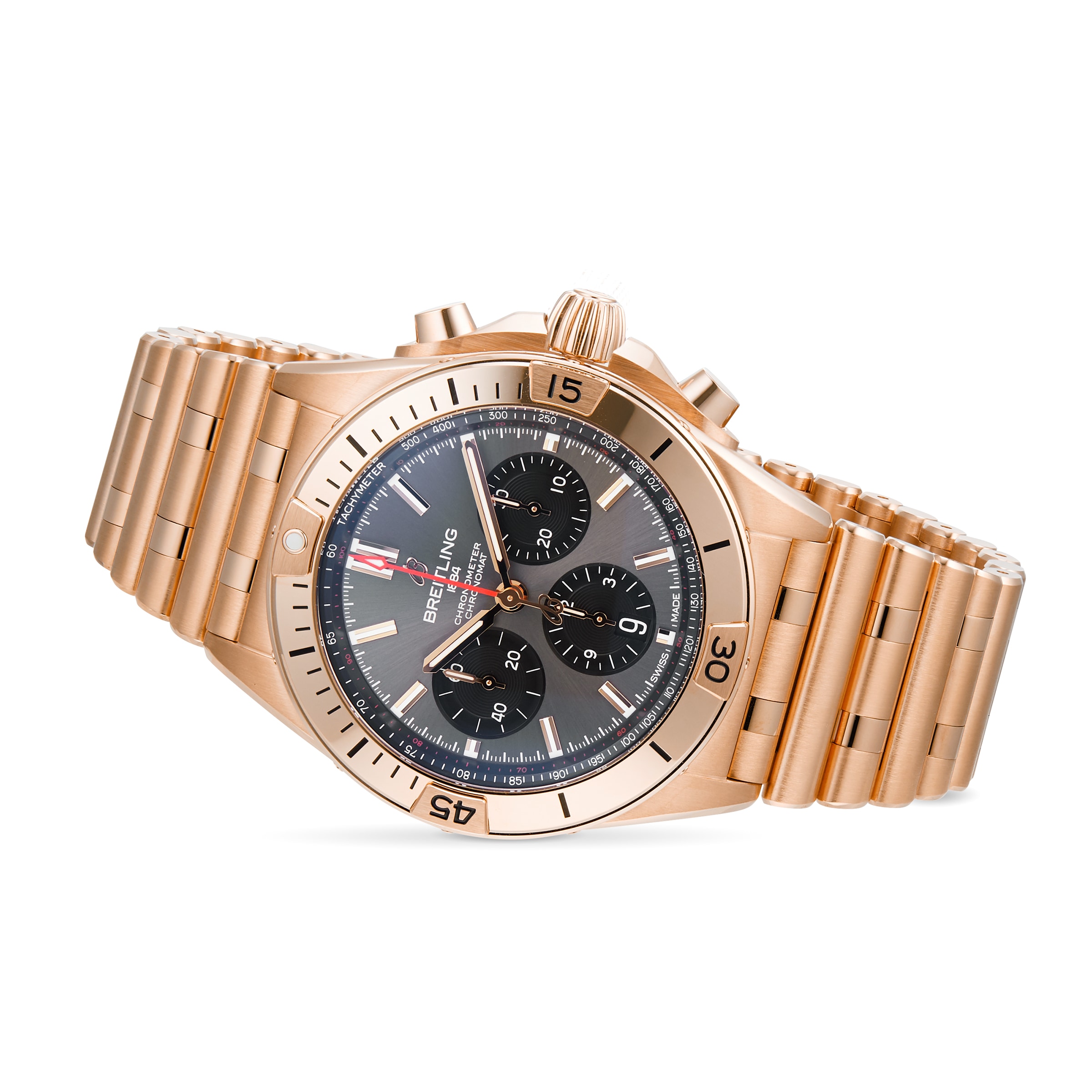 Replica Breitling Chronomat B01 42 18k Red Gold details RB0134101B1R1 4 Replica Breitling Chronomat B01 42 18k Red Gold details RB0134101B1R1