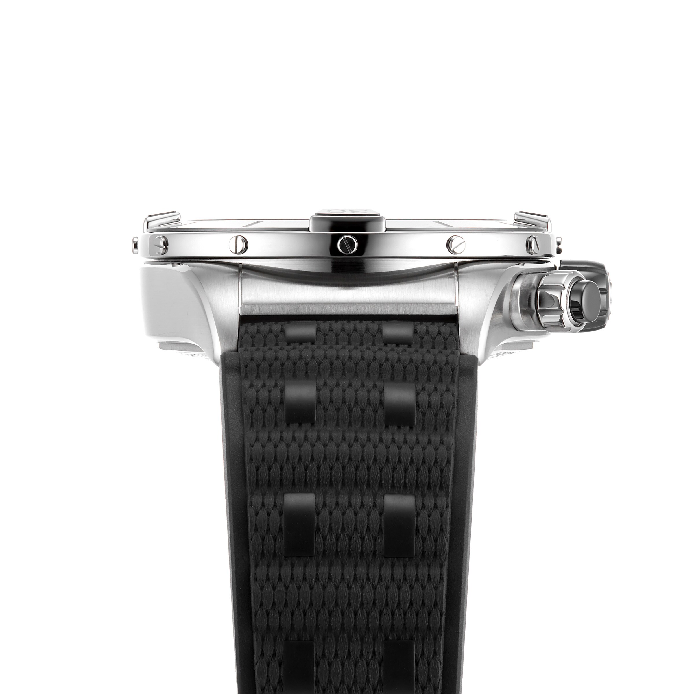 Replica Breitling Super Chronomat B01 44 Stainless Steel Rubber Strap details AB0136251B1S1