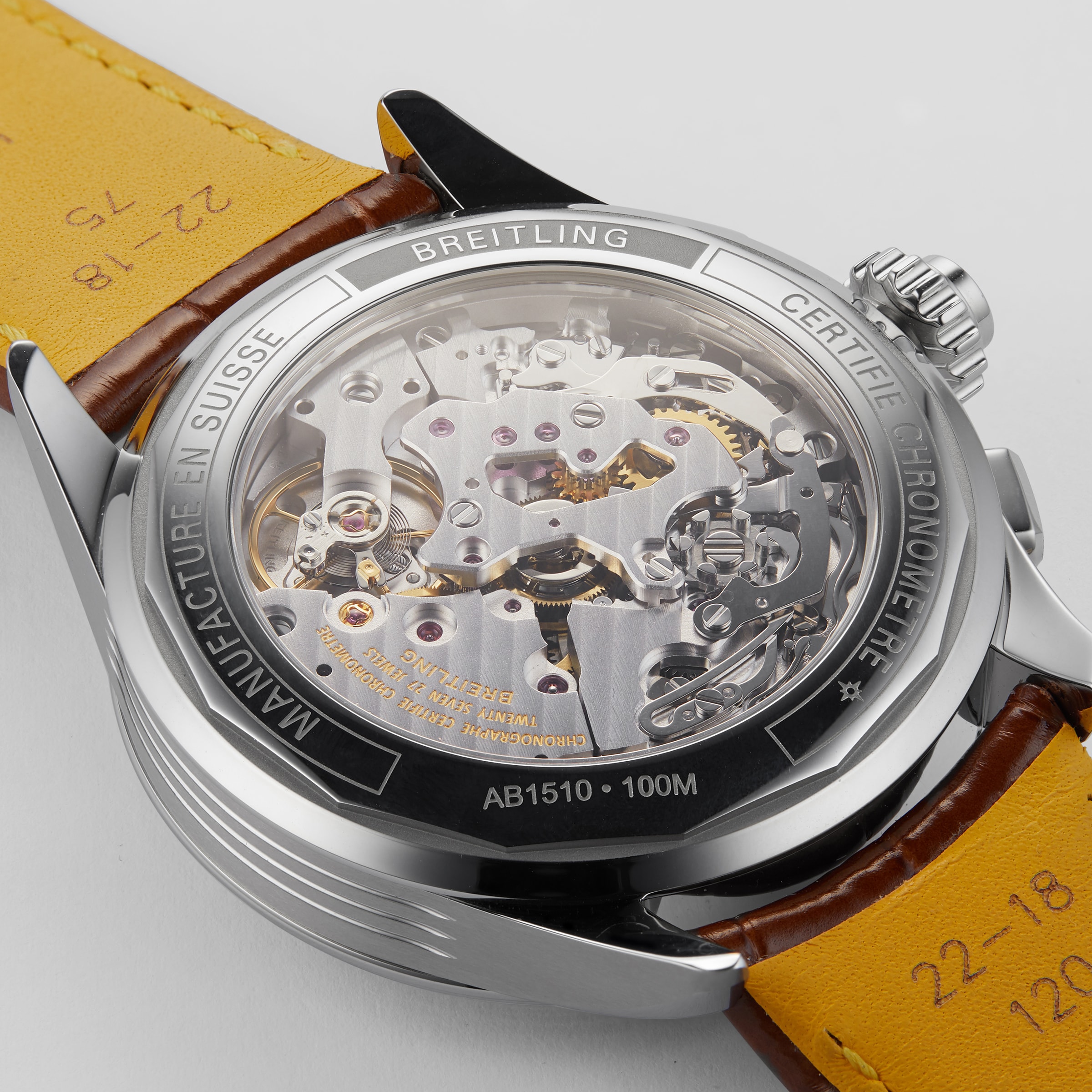 Replica Breitling Premier B15 Duograph 42 Leather Strap details AB1510171C1P1