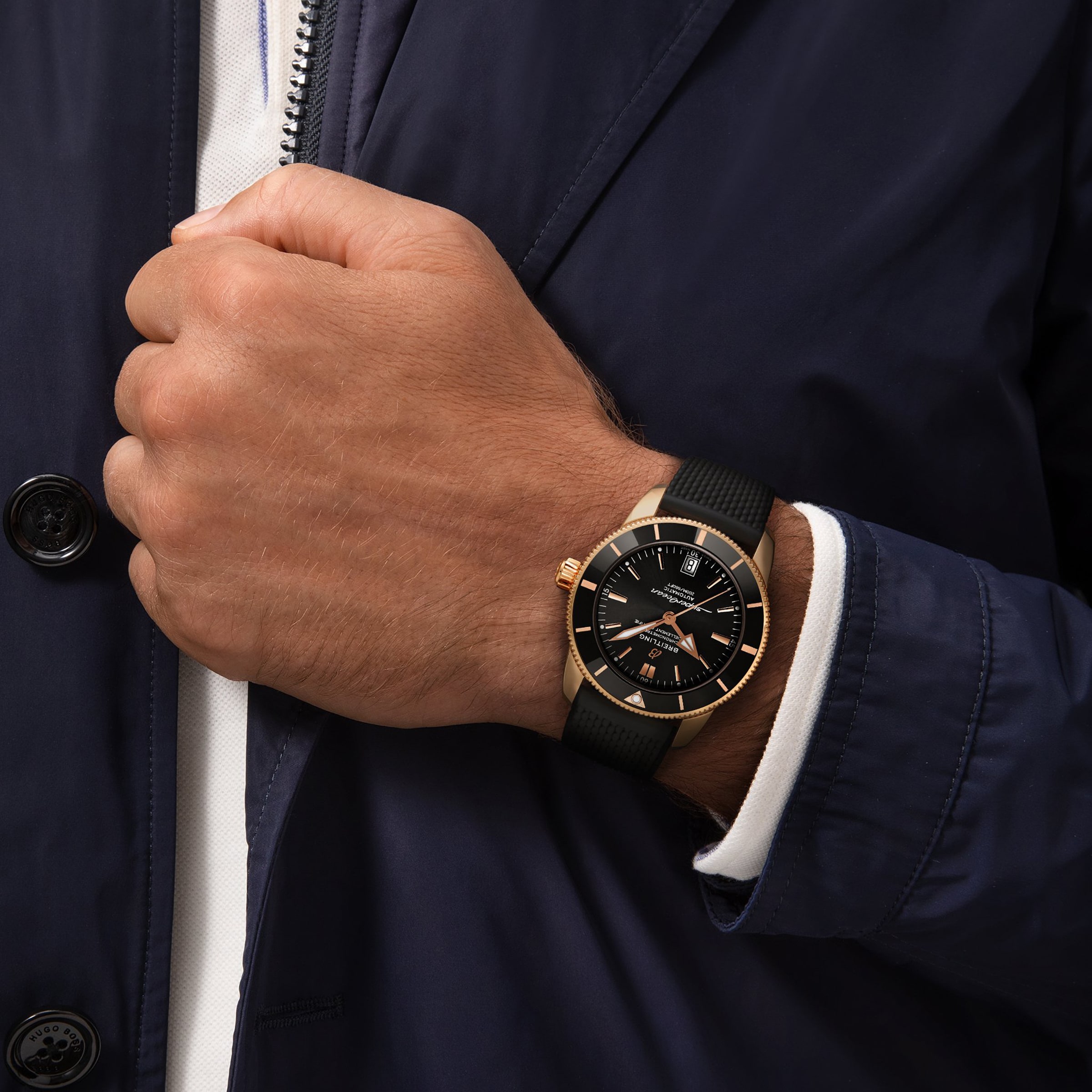 Replica Breitling Superocean Heritage B20 Automatic 42 18k Red Gold Rubber Strap details RB2010121B1S1 4 Replica Breitling Superocean Heritage B20 Automatic 42 18k Red Gold Rubber Strap details RB2010121B1S1