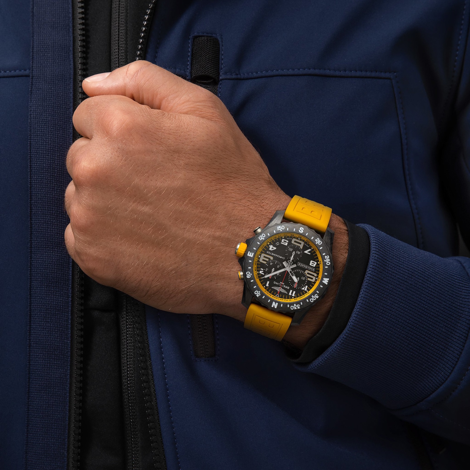 Replica Breitling Endurance Pro 44 Yellow Rubber Strap details X82310A41B1S1 4 Replica Breitling Endurance Pro 44 Yellow Rubber Strap details X82310A41B1S1