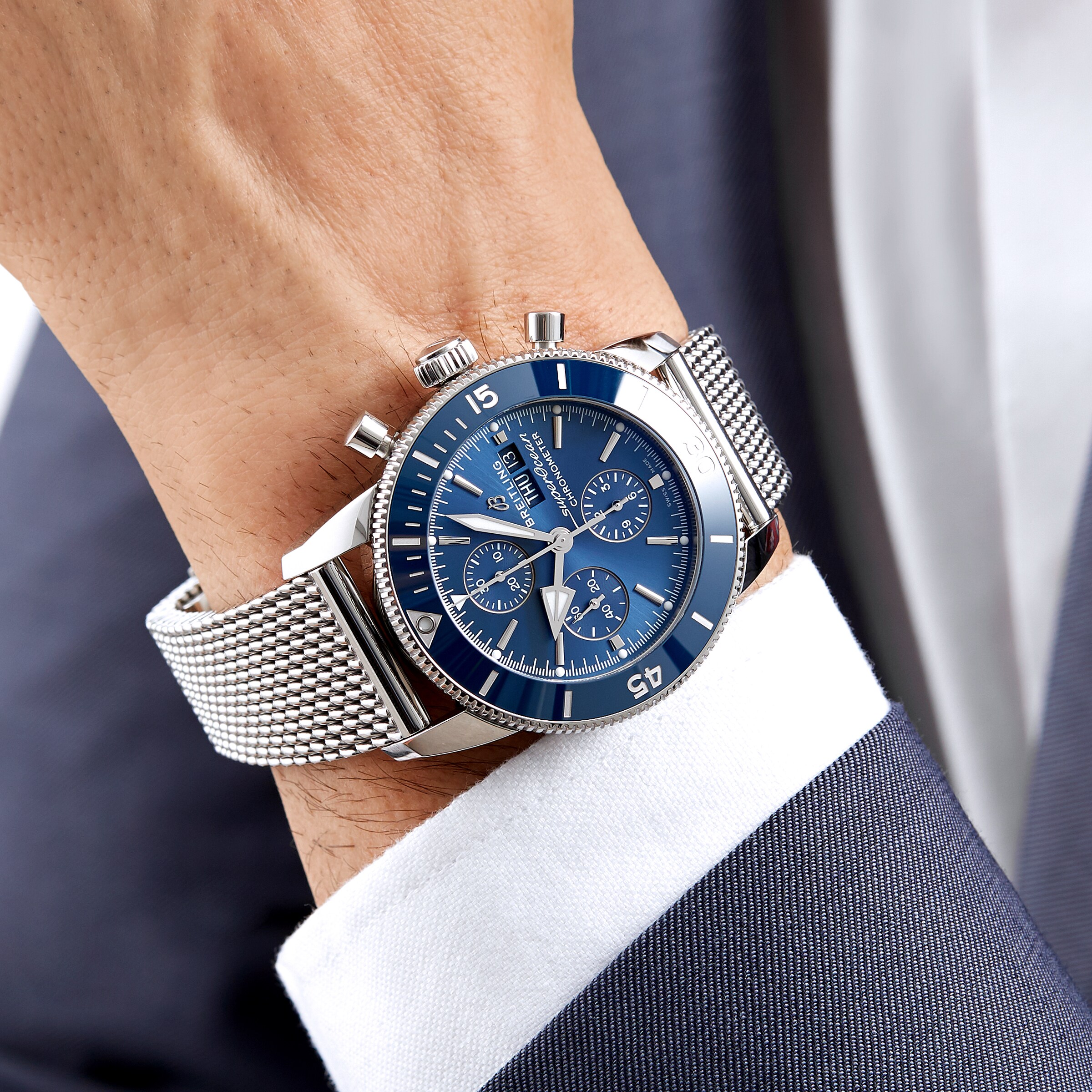 Replica Breitling Superocean Heritage Chronograph 44 Stainless Steel details A13313161C1A1 4 Replica Breitling Superocean Heritage Chronograph 44 Stainless Steel details A13313161C1A1