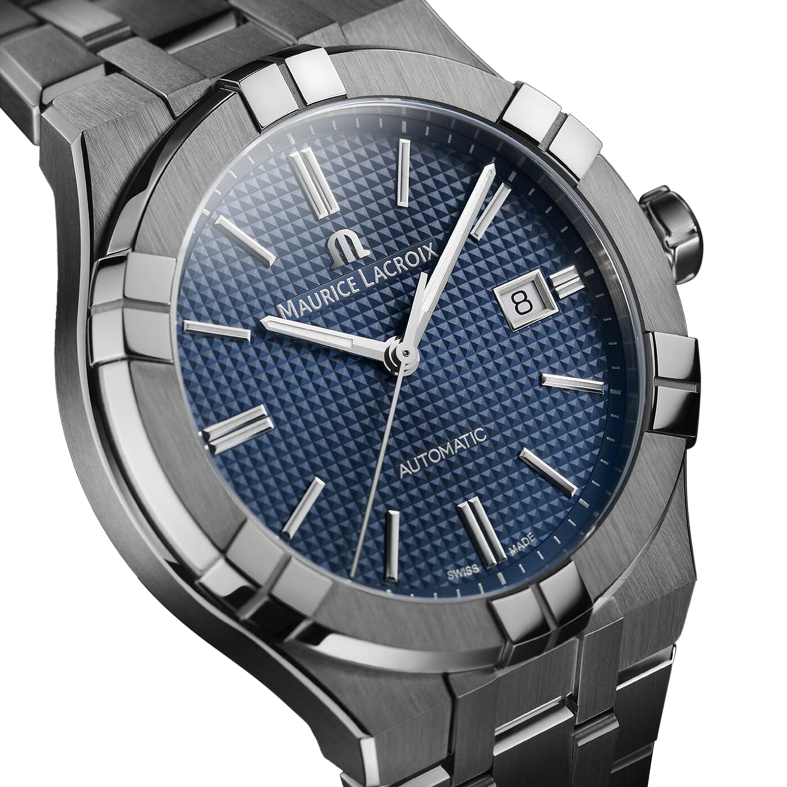Replica Maurice Lacroix Aikon Automatic Date 42mm Mens details Navy AI6008-SS002-430-1 4 Replica Maurice Lacroix Aikon Automatic Date 42mm Mens details Navy AI6008-SS002-430-1