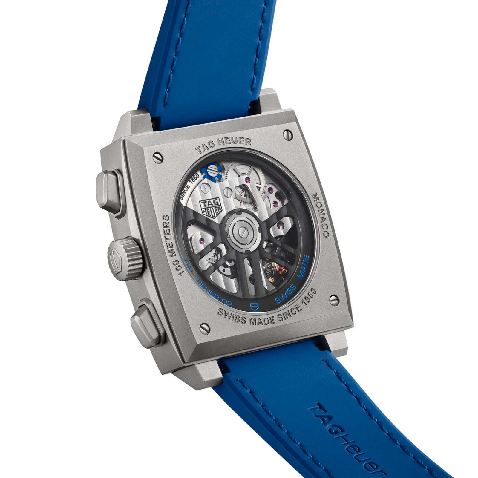 Replica TAG Heuer Monaco Chronograph 39mm Mens details Titanium Blue CBL2182.FT6235