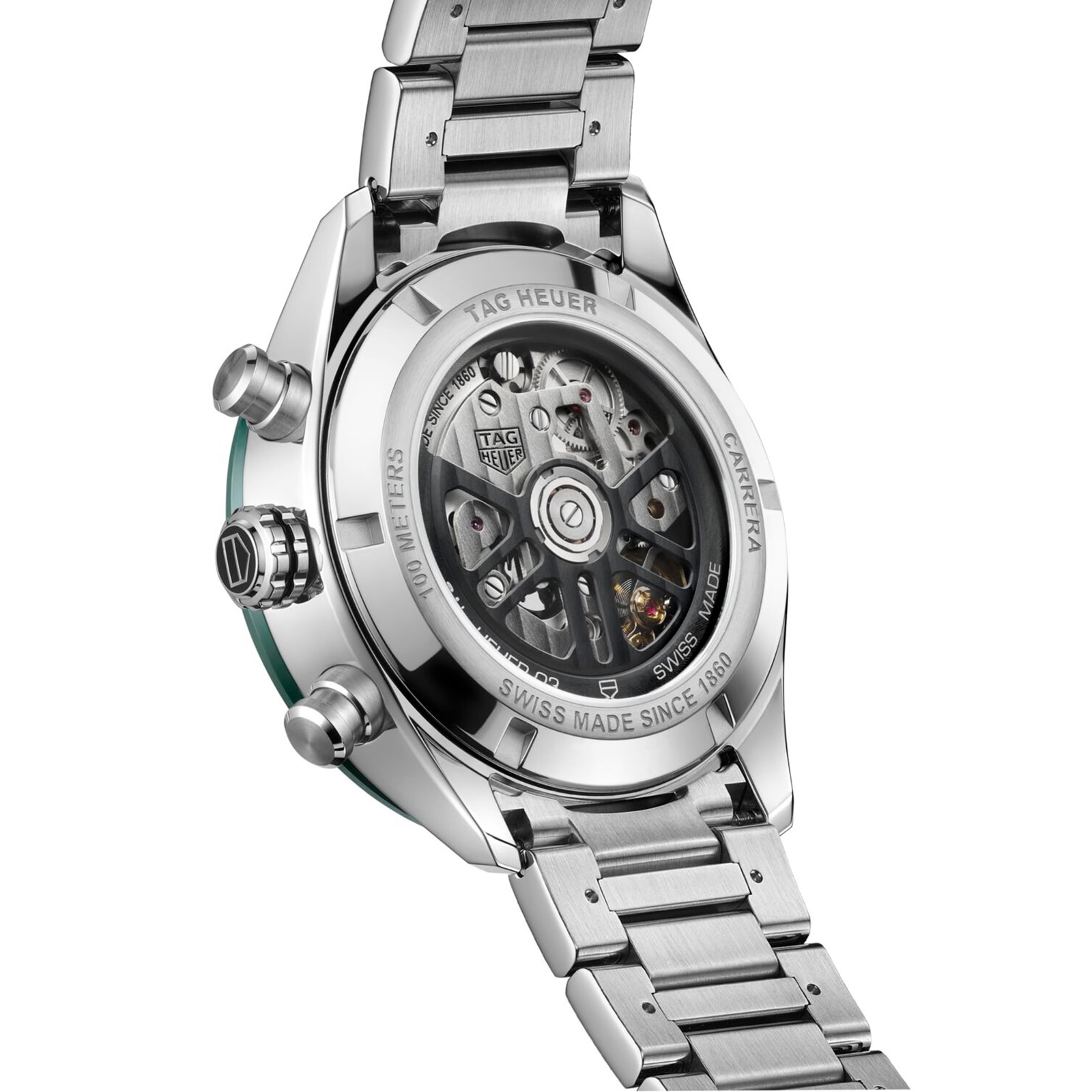 Replica TAG Heuer Carrera Chronograph 44mm Mens details Green Stainless Steel CBN2A1N.BA0643 4 Replica TAG Heuer Carrera Chronograph 44mm Mens details Green Stainless Steel CBN2A1N.BA0643