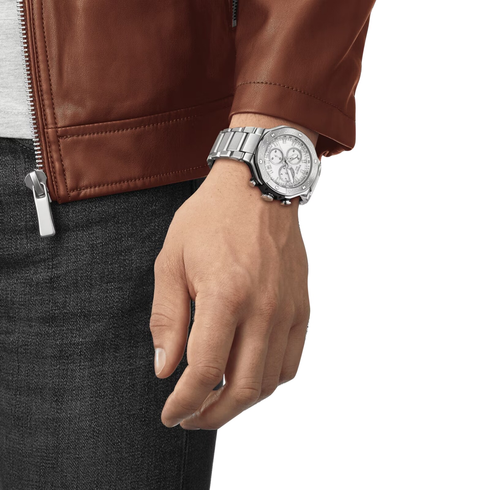 Replica Tissot T-Race 45mm Mens details Silver T1414171103100