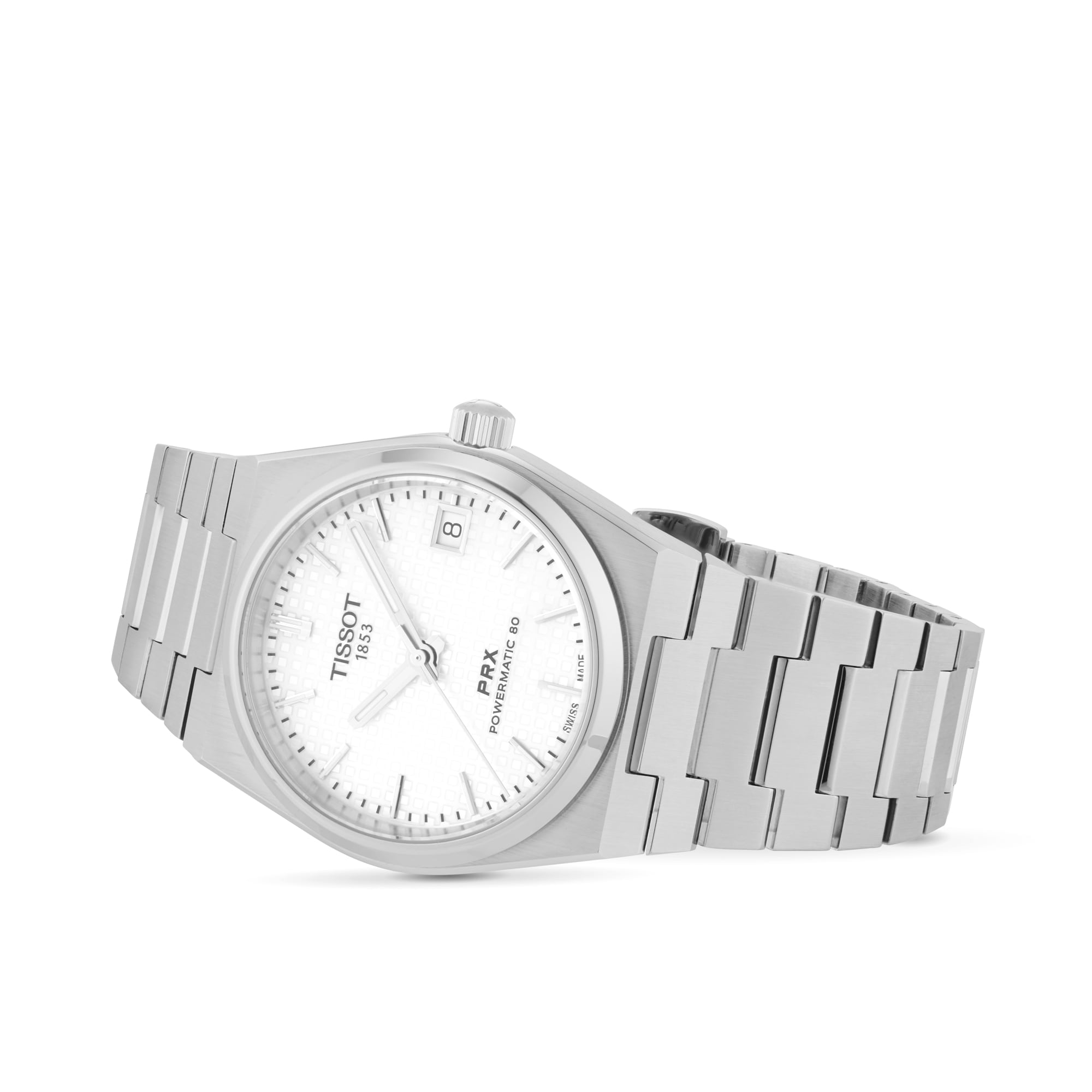 Replica Tissot PRX Powermatic 80 35mm Unisex details White T1372071111100