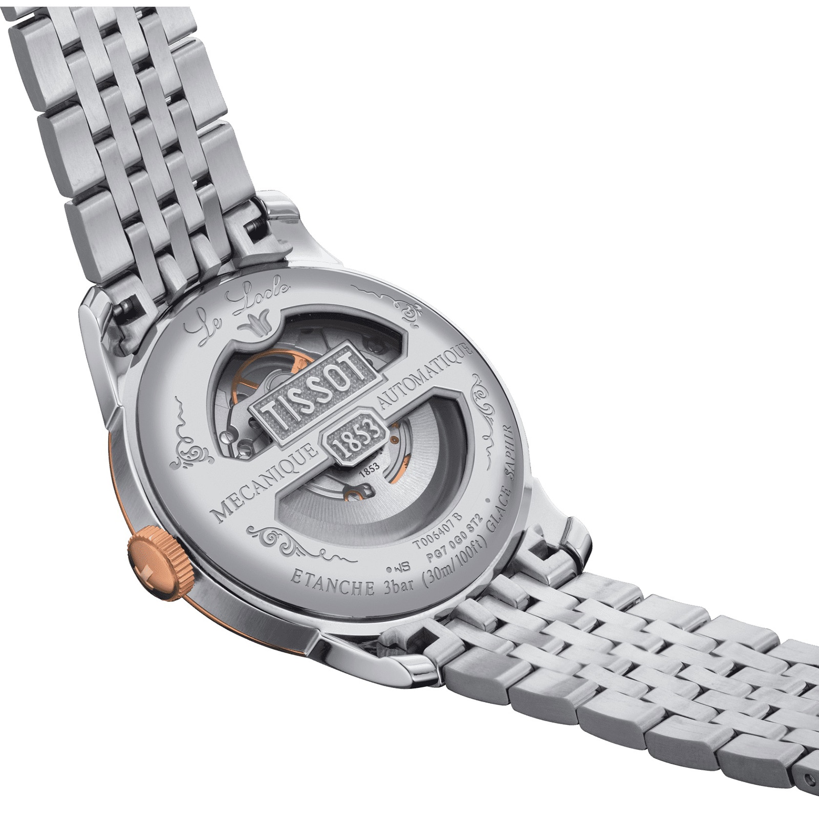 Replica Tissot T-Classic Le Locle Powermatic 80 Open Heart 39mm Mens details T0064072203302 4 Replica Tissot T-Classic Le Locle Powermatic 80 Open Heart 39mm Mens details T0064072203302