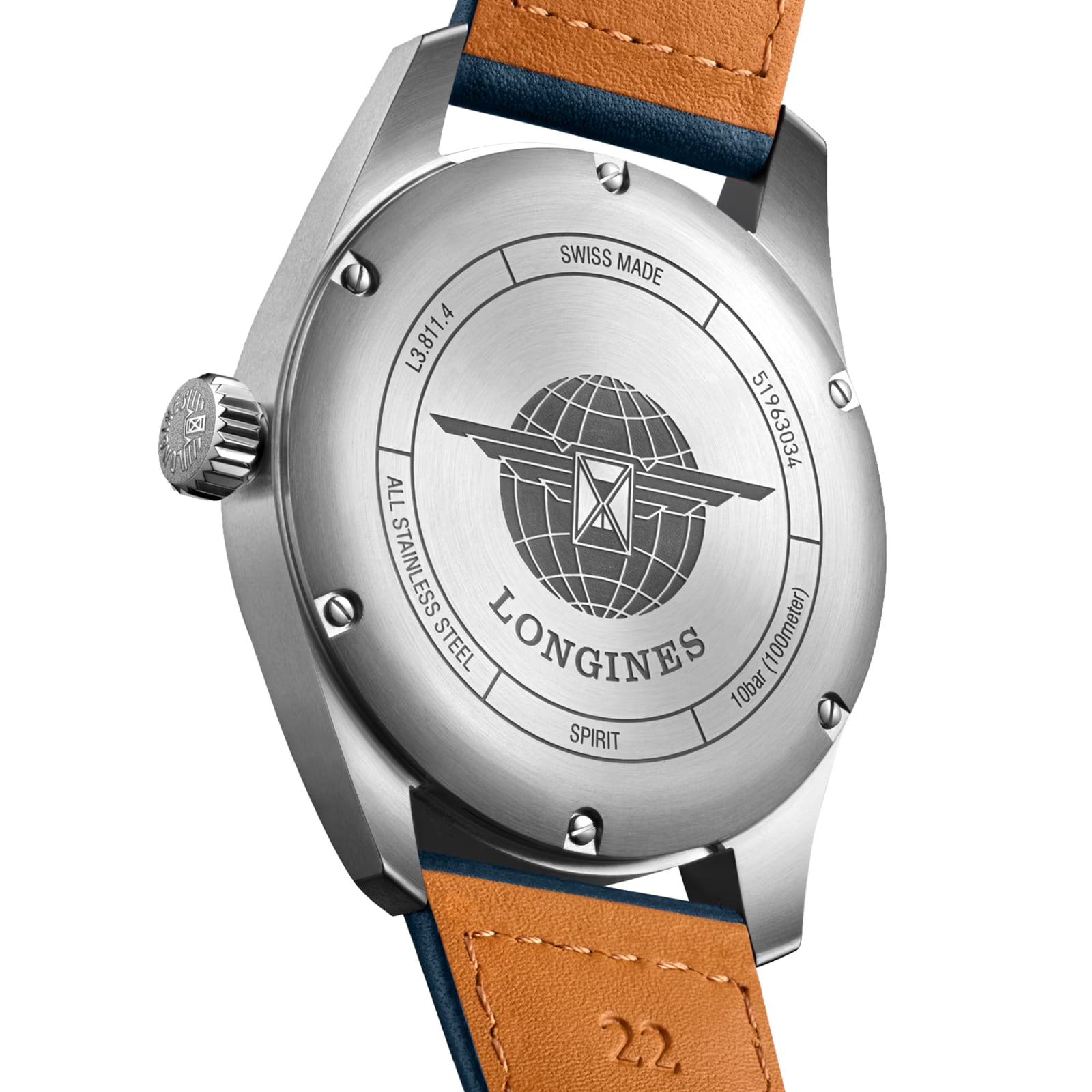 Replica Longines Spirit Avigation 42mm Mens details Blue L38114930