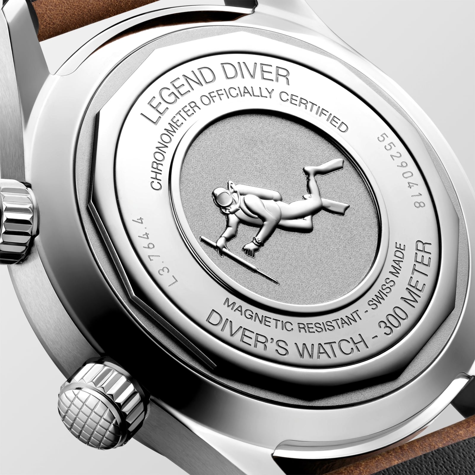 Replica Longines Legend Diver 39mm Mens details Black Leather L37644500 4 Replica Longines Legend Diver 39mm Mens details Black Leather L37644500