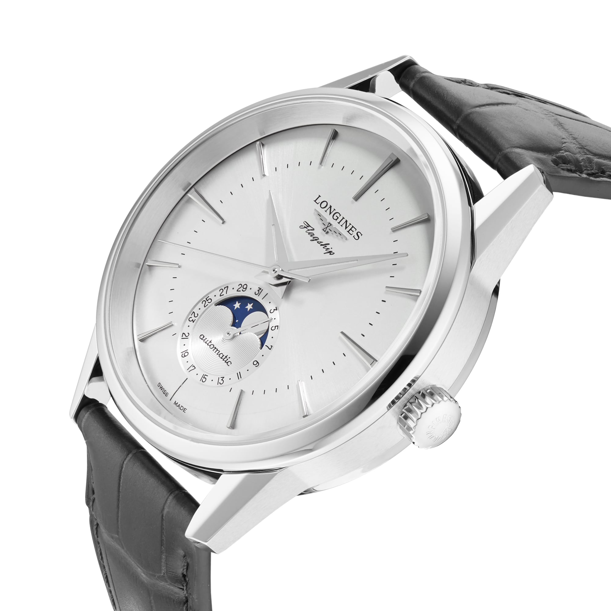 Replica Longines Flagship 38.5mm Mens details Silver L48154722 4 Replica Longines Flagship 38.5mm Mens details Silver L48154722