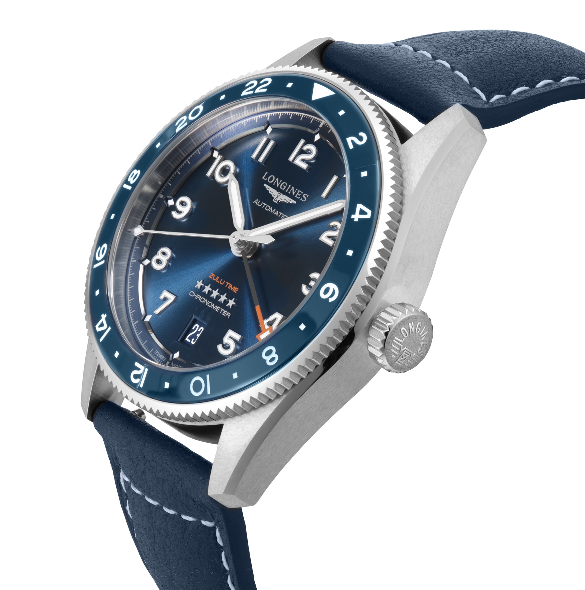 Replica Longines Spirit Zulu Time 39mm Mens details Blue L38024932 4 Replica Longines Spirit Zulu Time 39mm Mens details Blue L38024932