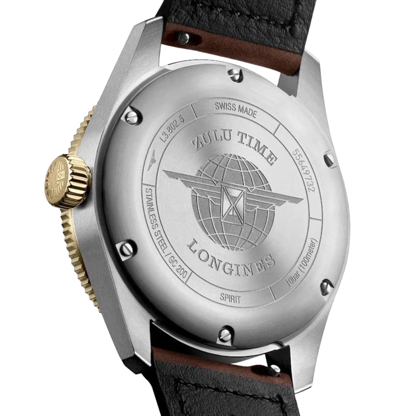 Replica Longines Spirit Zulu Time 39mm Mens details Black L38025532