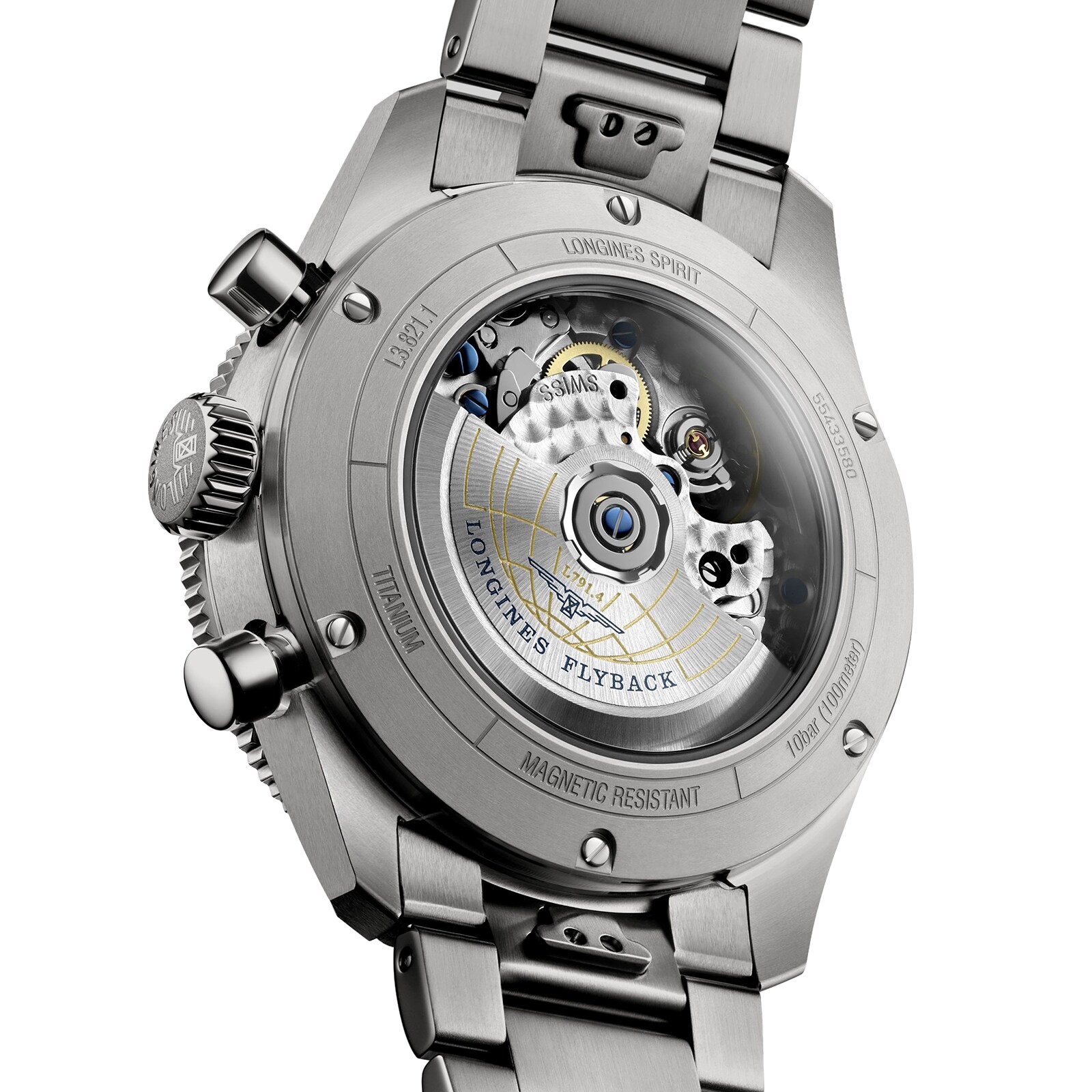 Replica Longines Spirit Flyback Titanium 42mm Mens details Grey L38211536