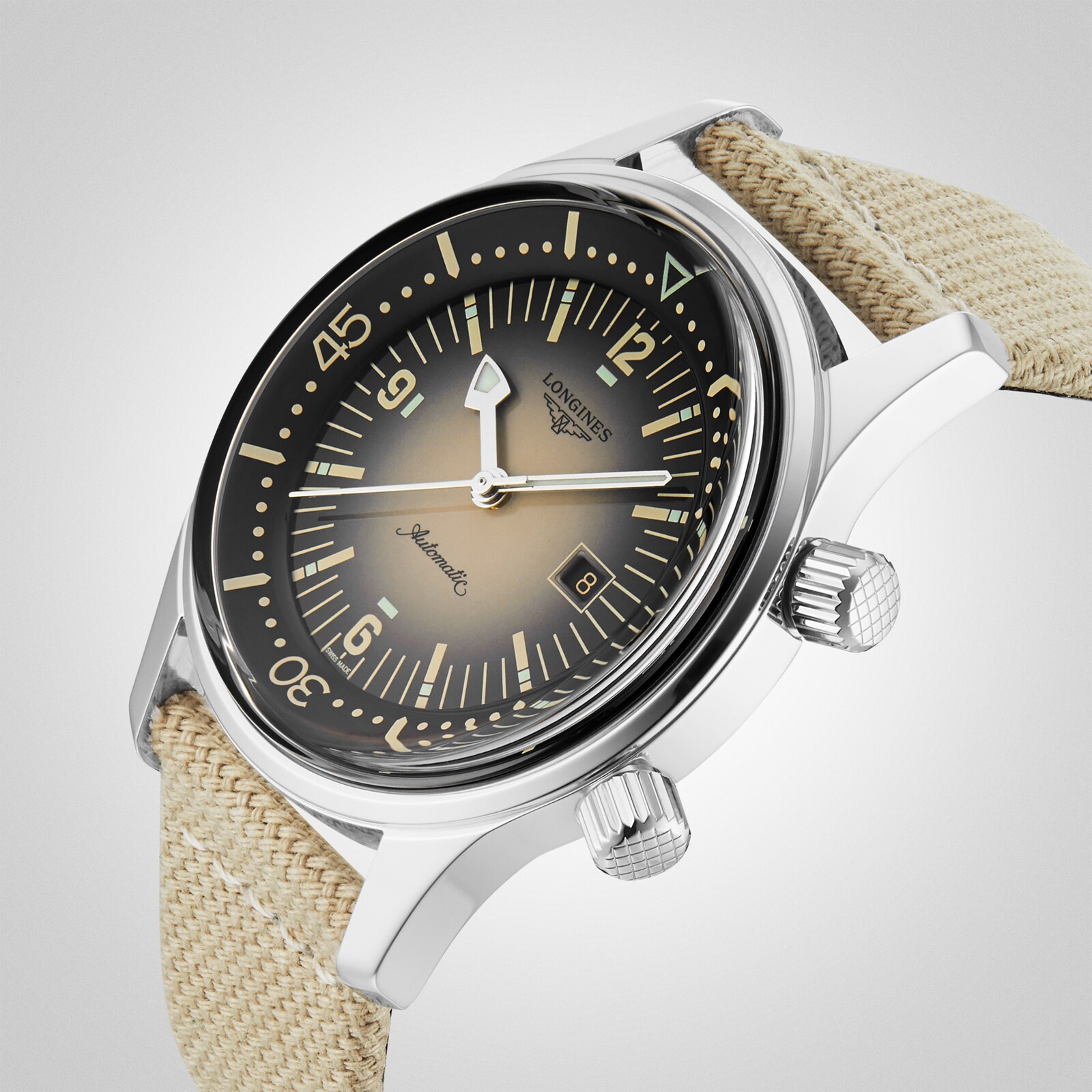 Replica Longines Legend Diver 36mm Mens details Beige L33744302 4 Replica Longines Legend Diver 36mm Mens details Beige L33744302