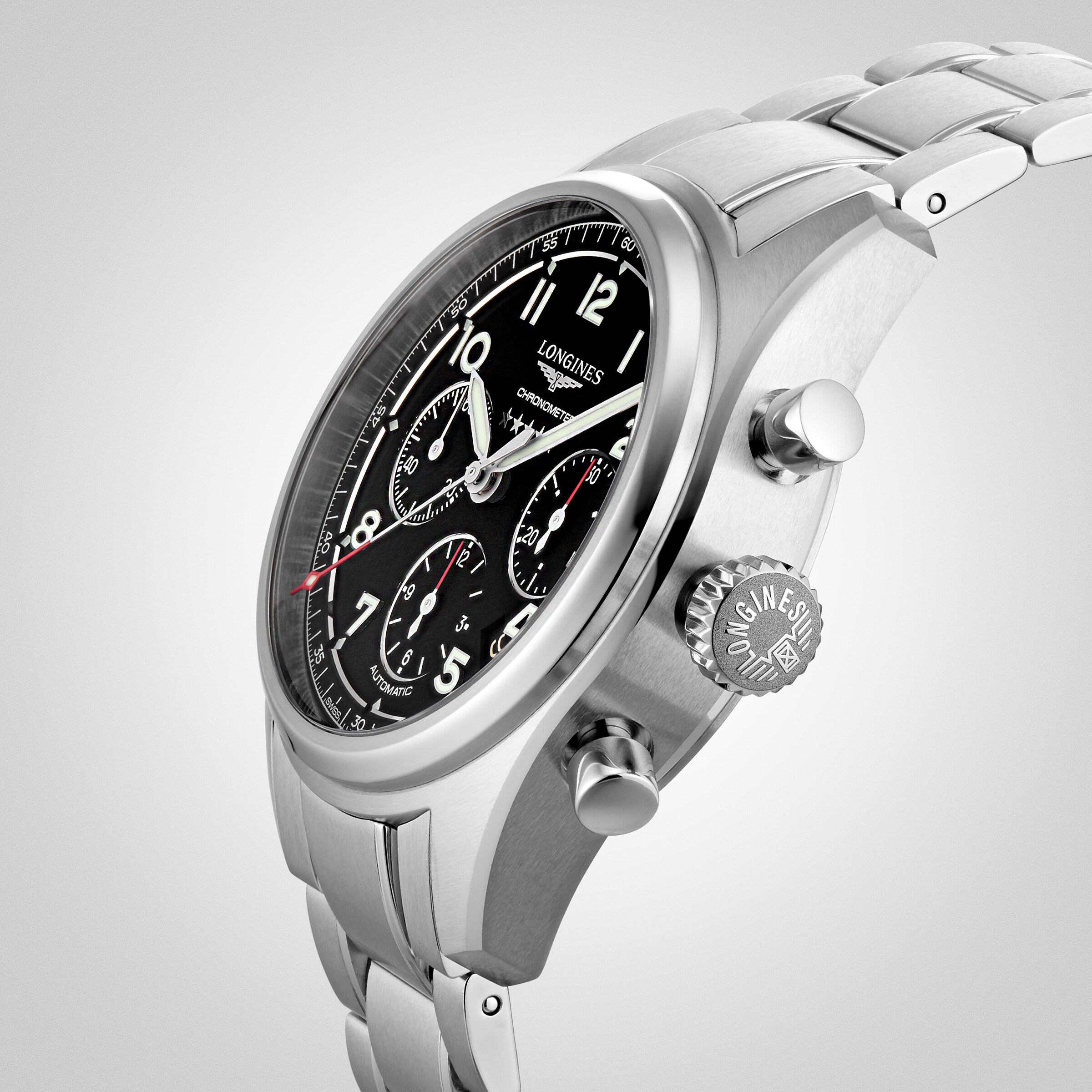 Replica Longines Spirit 42mm Mens details L38204536