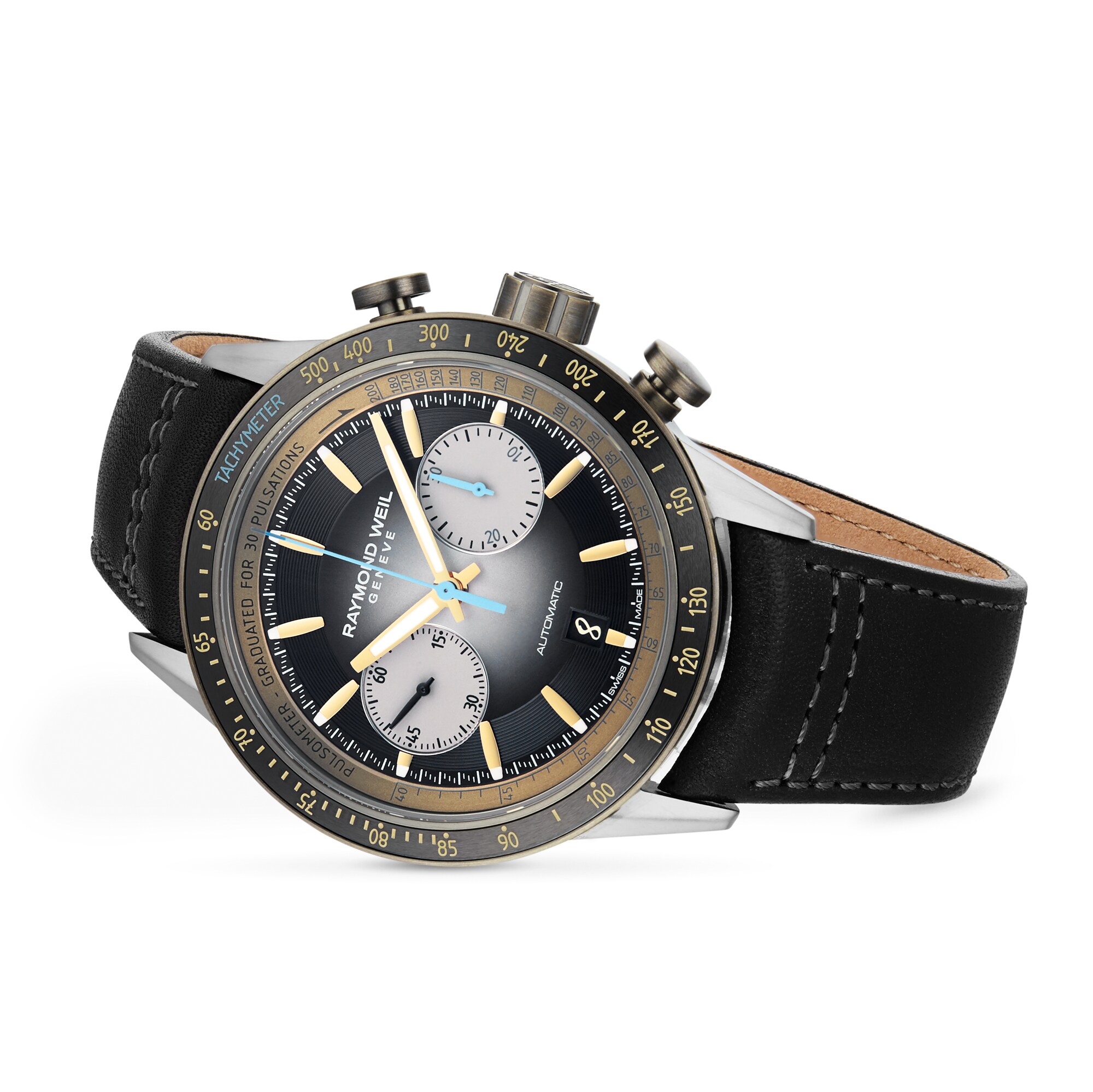 Replica Raymond Weil Freelancer Chronograph Bi-compax details 43.5mm 7780-TB3-20423 4 Replica Raymond Weil Freelancer Chronograph Bi-compax details 43.5mm 7780-TB3-20423