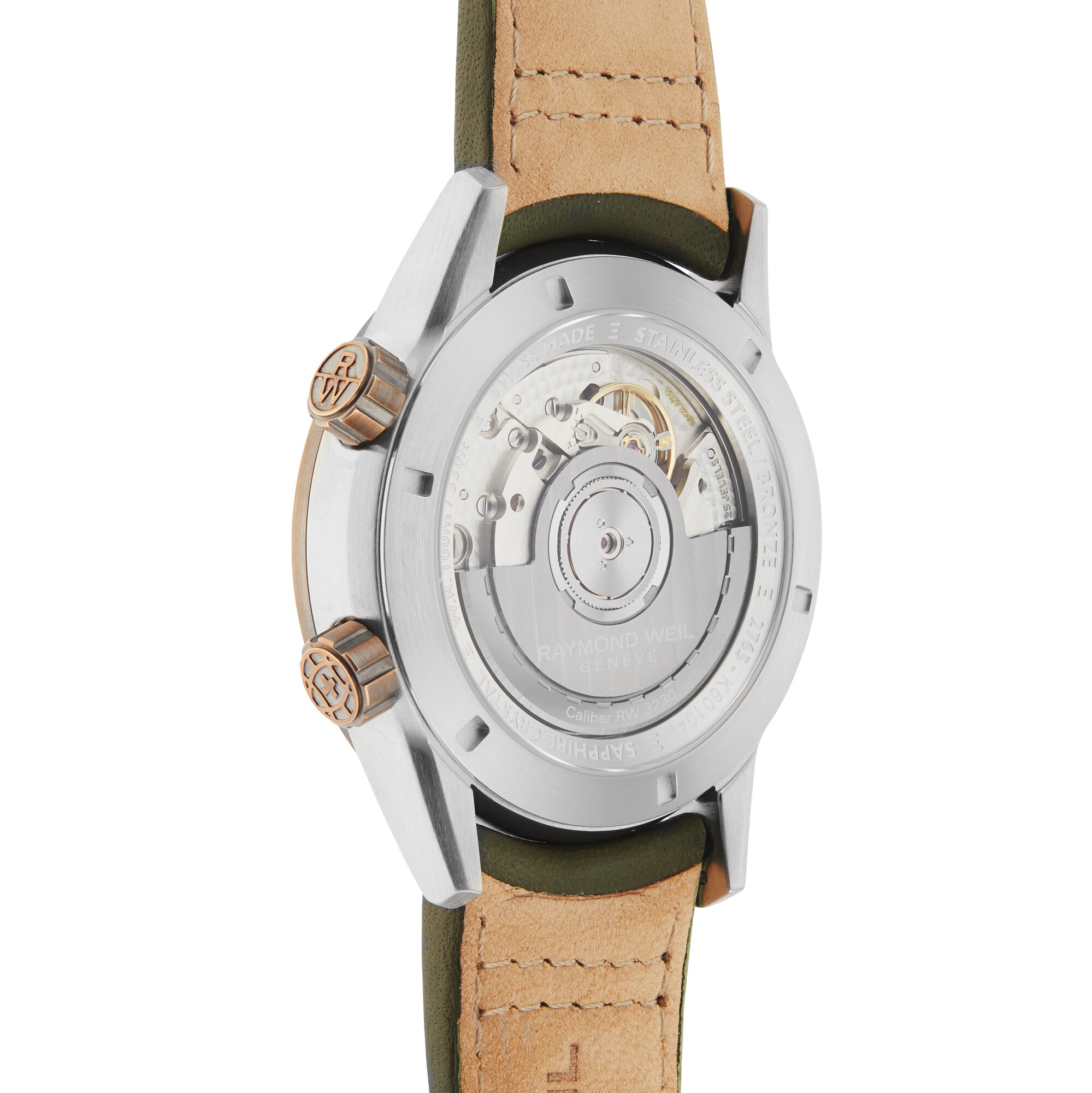 Replica Raymond Weil Freelancer 40.5mm Mens details Green 2765-SBC-52001