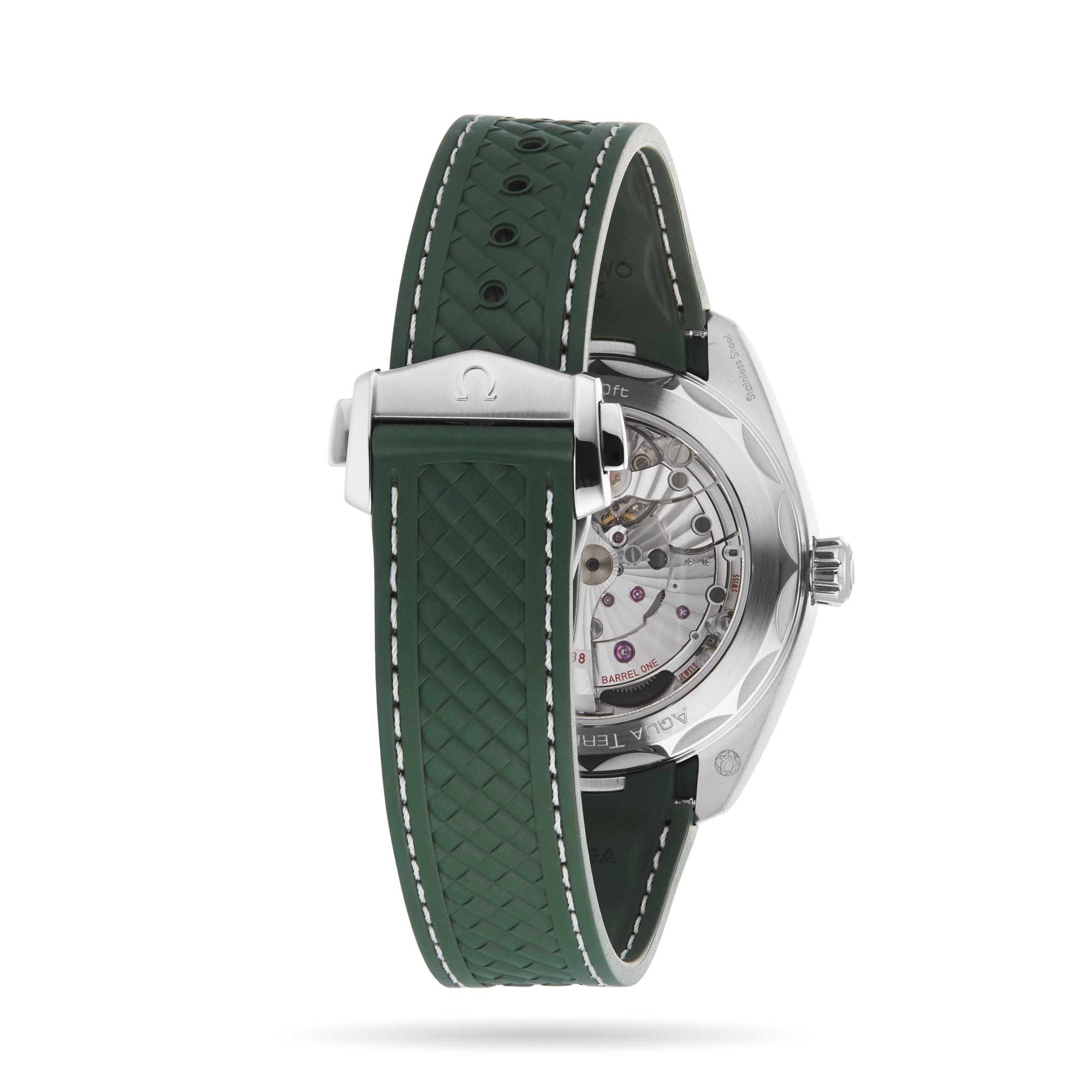 Replica Omega Seamaster Aqua Terra 150m Co Axial Master Chronometer GMT Worldtimer 43mm Mens details Green Rubber O22032432210001 4 Replica Omega Seamaster Aqua Terra 150m Co Axial Master Chronometer GMT Worldtimer 43mm Mens details Green Rubber O22032432210001