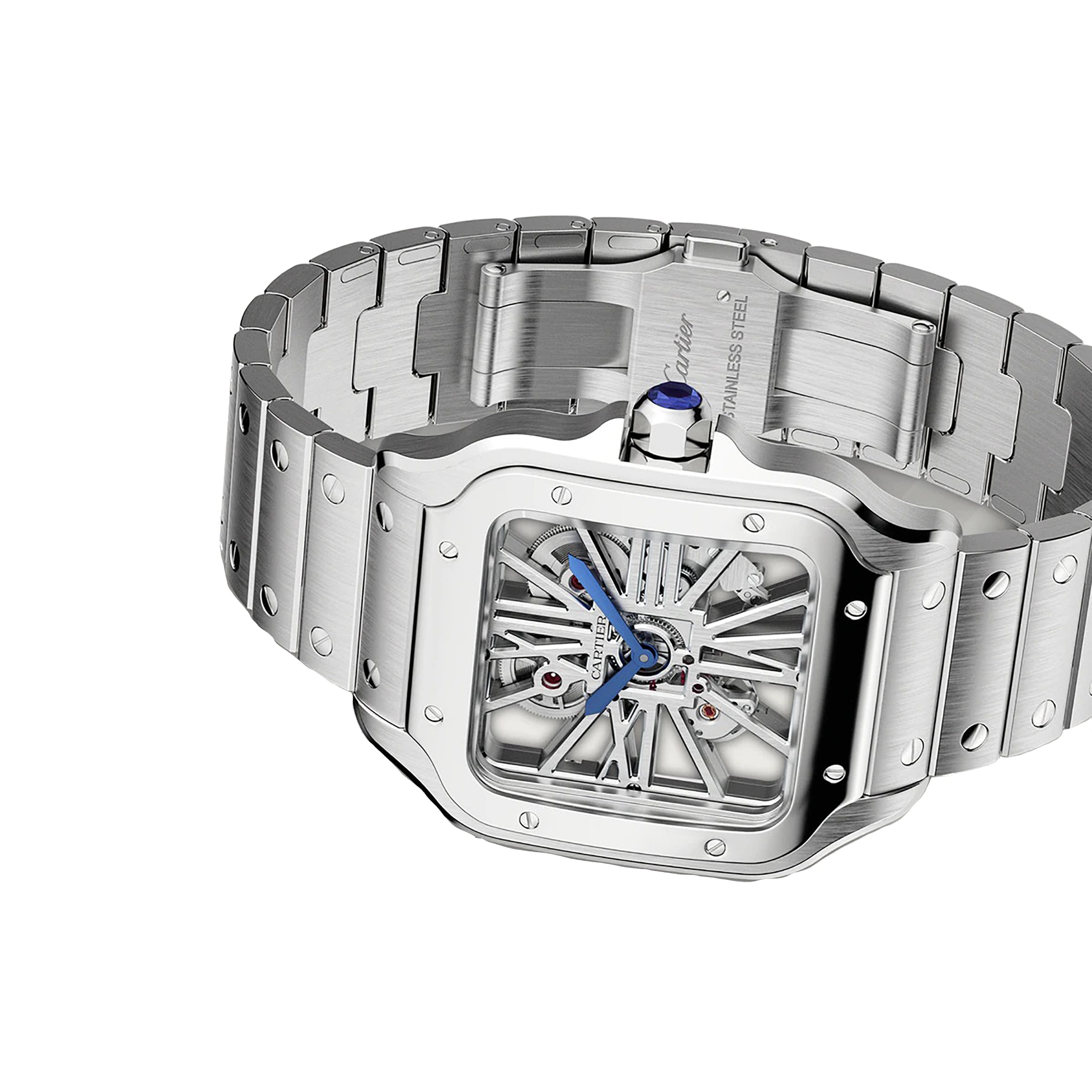 Replica Cartier Santos De Cartier details Large Model Hand-Wound Mechanical Movement Steel WHSA0015 5 Replica Cartier Santos De Cartier details Large Model Hand-Wound Mechanical Movement Steel WHSA0015