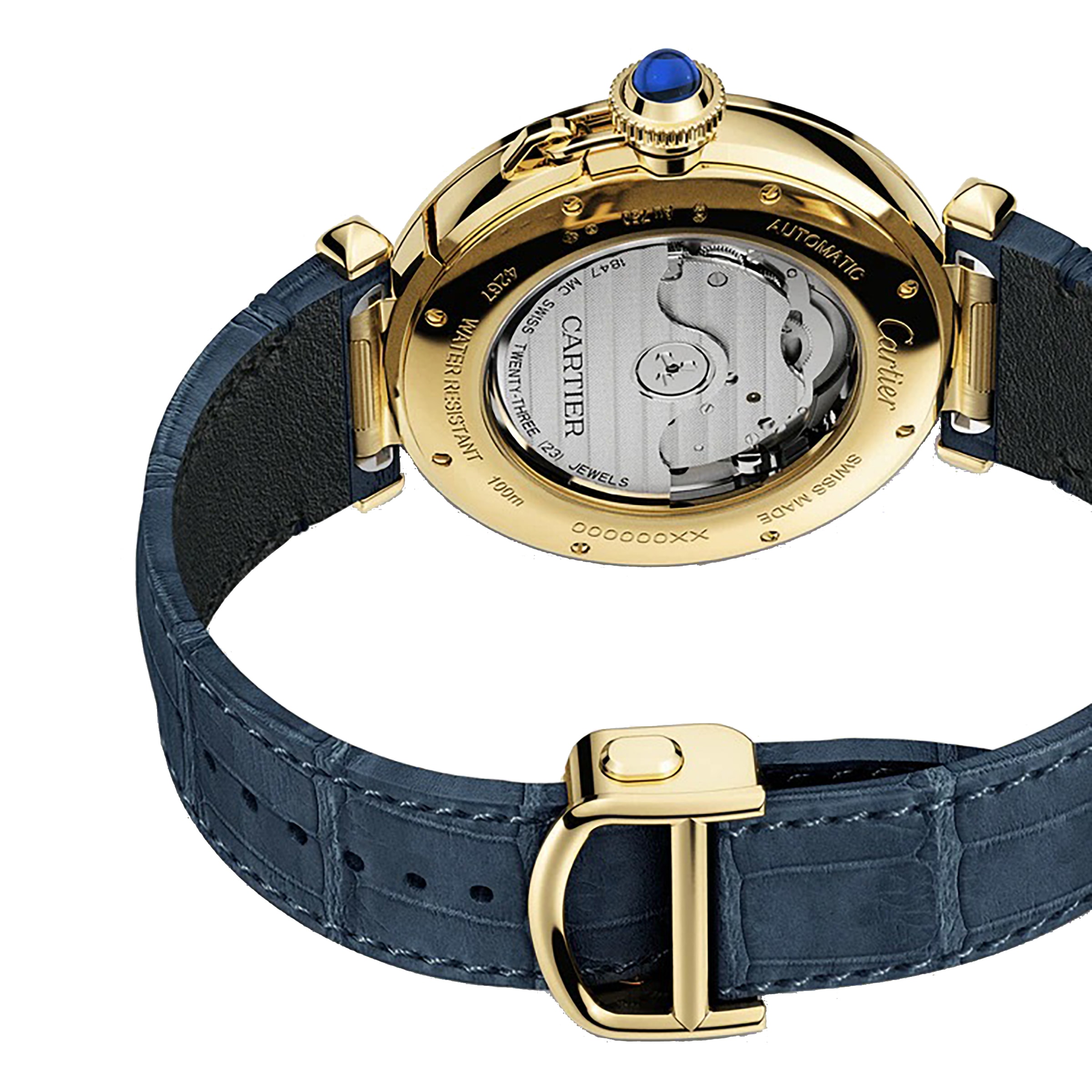 Replica Cartier Pasha De Cartier details 41mm Automatic Movement Yellow Gold 2 Interchangeable Leather Straps WGPA0007 5 Replica Cartier Pasha De Cartier details 41mm Automatic Movement Yellow Gold 2 Interchangeable Leather Straps WGPA0007