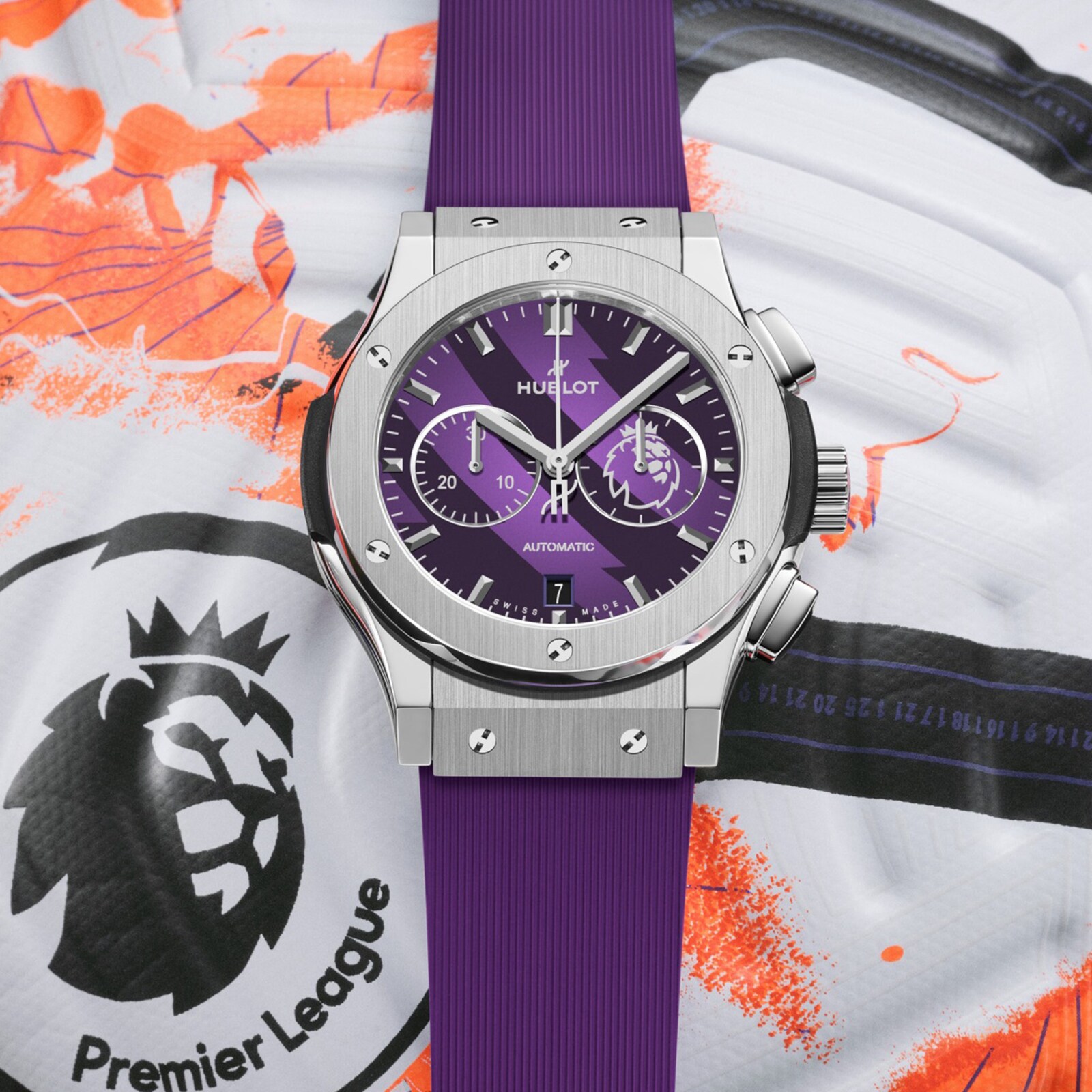 Replica Hublot Classic Fusion Chronograph Premier League Limited Edition 39mm Mens details 541.NX.8970.RX.PLW23 5 Replica Hublot Classic Fusion Chronograph Premier League Limited Edition 39mm Mens details 541.NX.8970.RX.PLW23