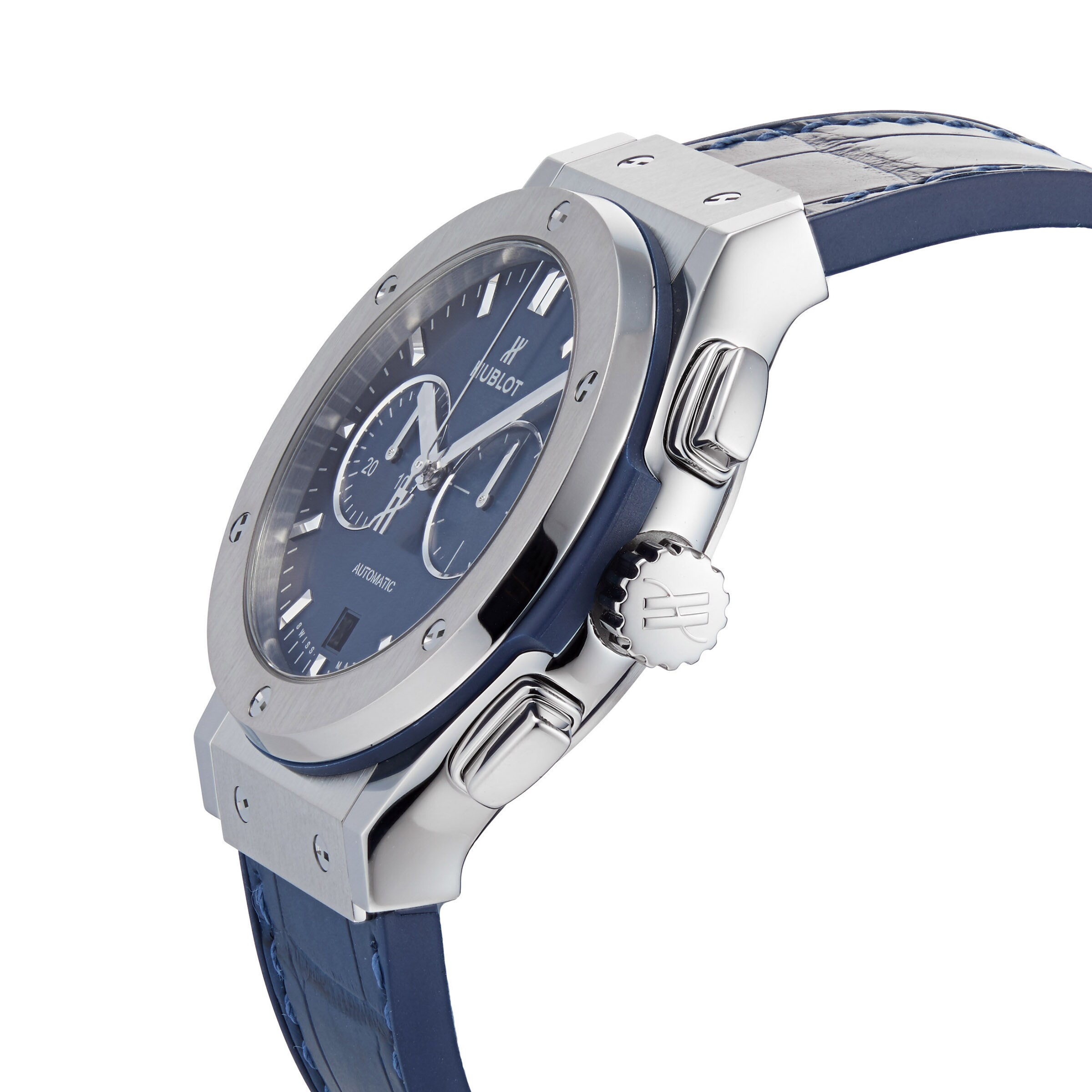 Replica Hublot Classic Fusion Blue Chronograph Titanium 42mm 541.NX.7170.LR
