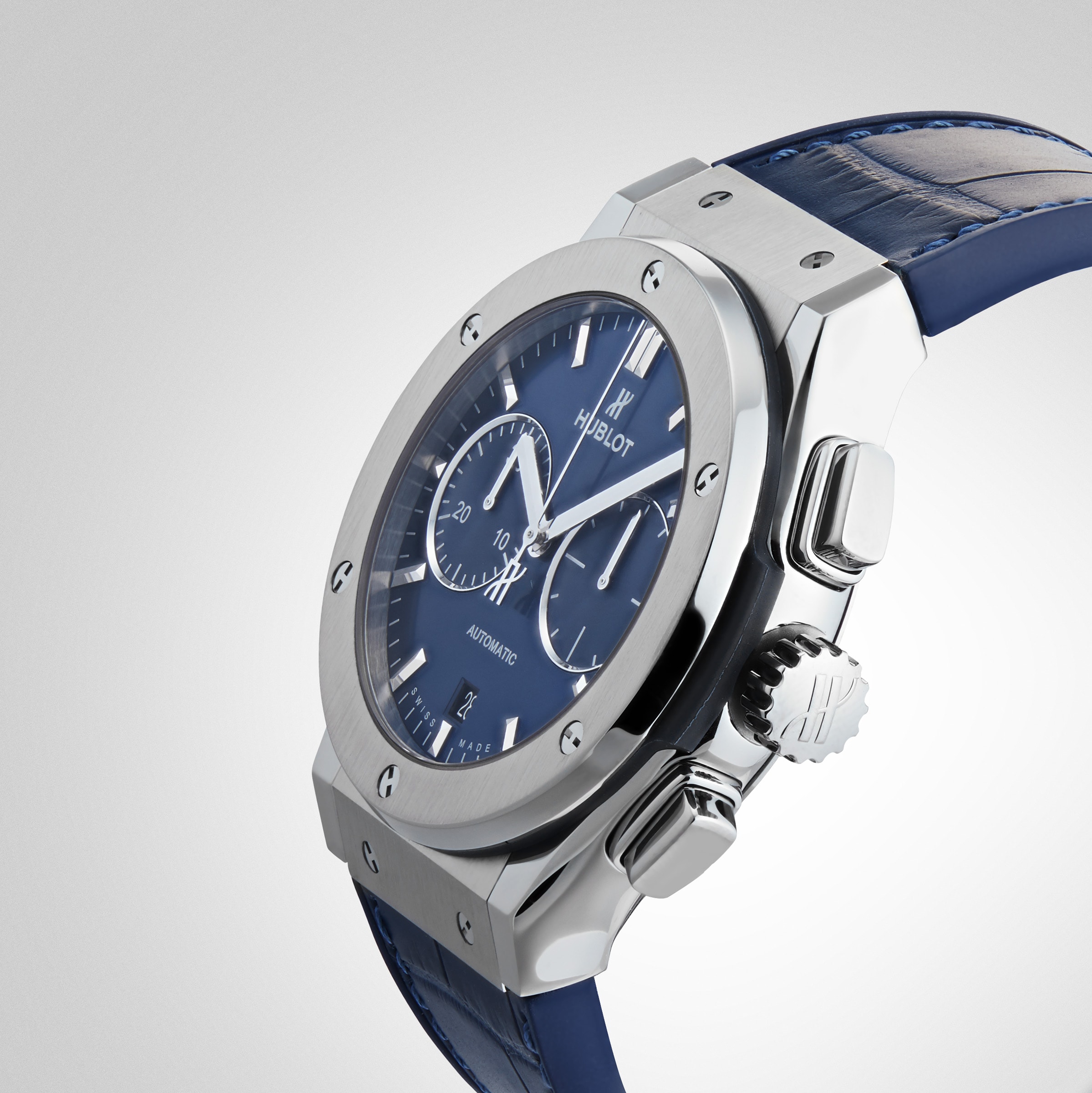 Replica Hublot Classic Fusion Blue Chronograph Titanium 45mm 521.NX.7170.LR