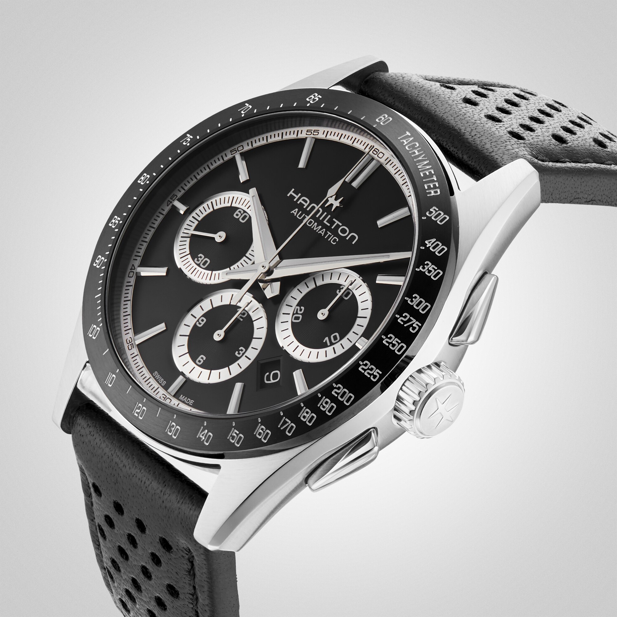 Replica Hamilton Jazzmaster Performer Automatic Chronograph 42mm Mens details Black H36606730 5 Replica Hamilton Jazzmaster Performer Automatic Chronograph 42mm Mens details Black H36606730
