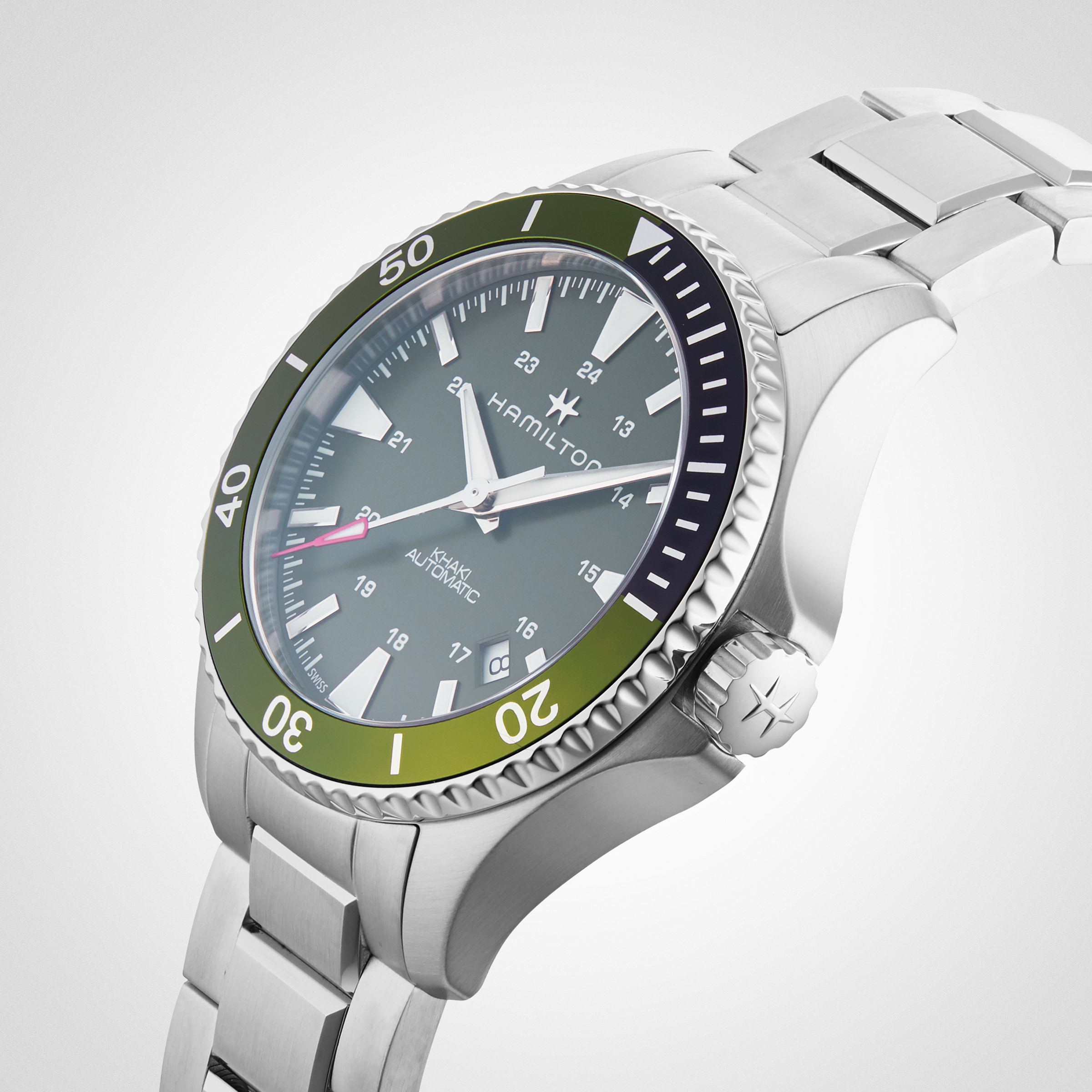 Replica Hamilton Khaki Navy Scuba Auto 40mm Mens details Green H82375161