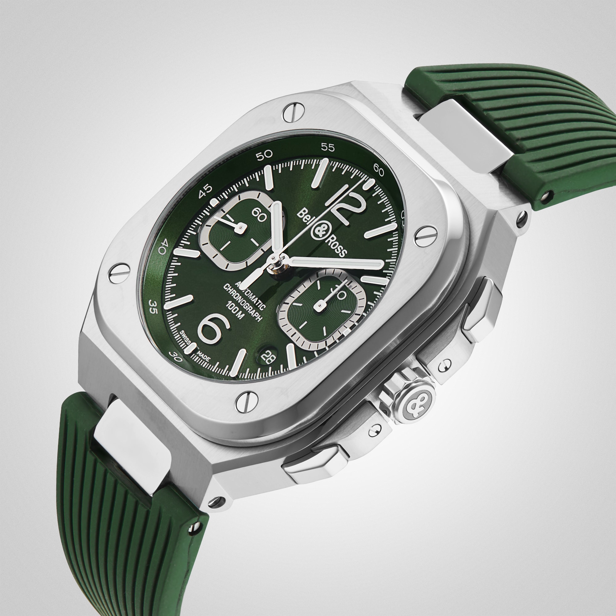 Replica Bell & Ross BR 05 CHRONO GREEN STEEL 42MM BR05C-GN-ST/SRB 5 Replica Bell & Ross BR 05 CHRONO GREEN STEEL 42MM BR05C-GN-ST/SRB