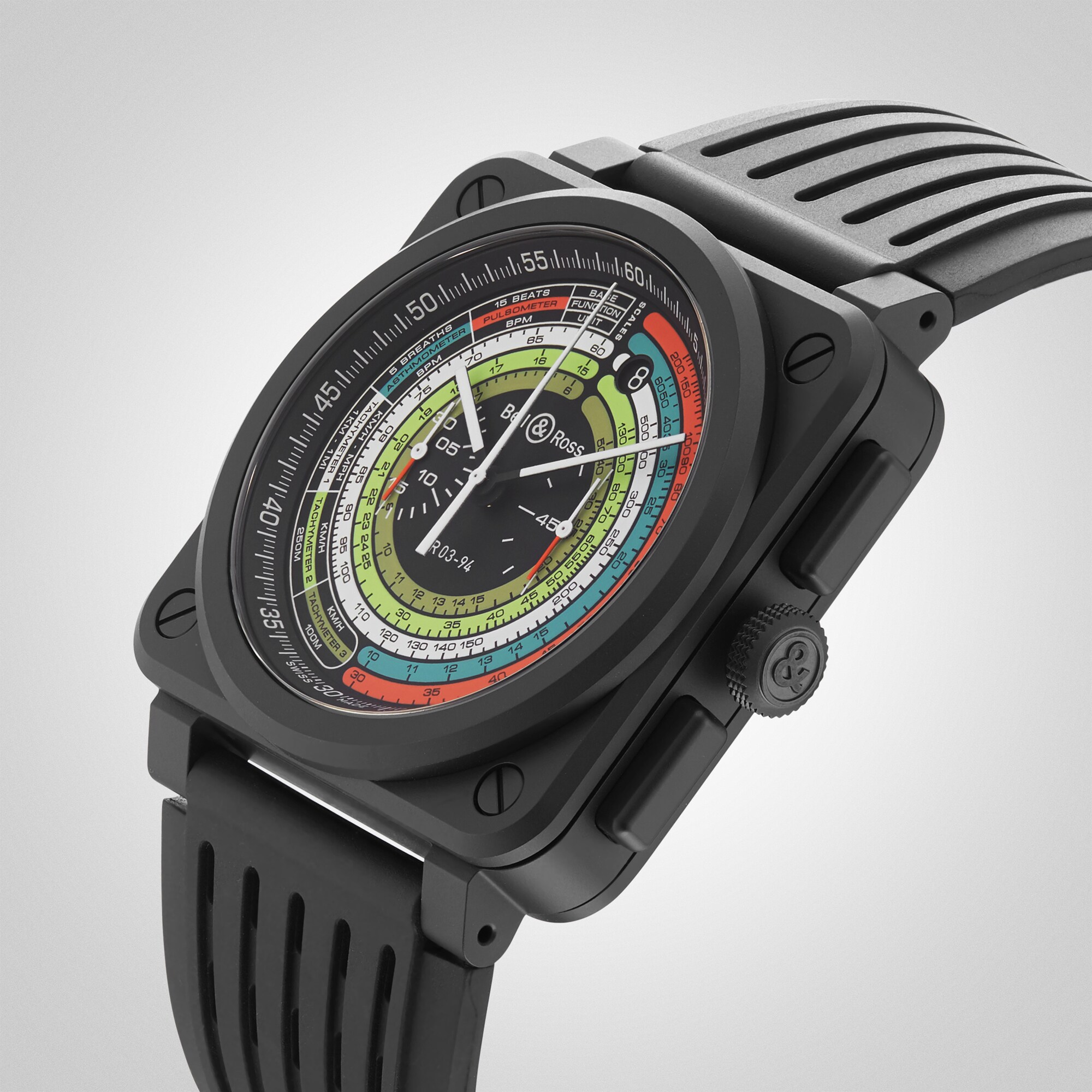 Replica Bell & Ross BR 03-94 MULTIMETER LIMITED EDITION 42mm BR0394-SW-CE/SRB 5 Replica Bell & Ross BR 03-94 MULTIMETER LIMITED EDITION 42mm BR0394-SW-CE/SRB