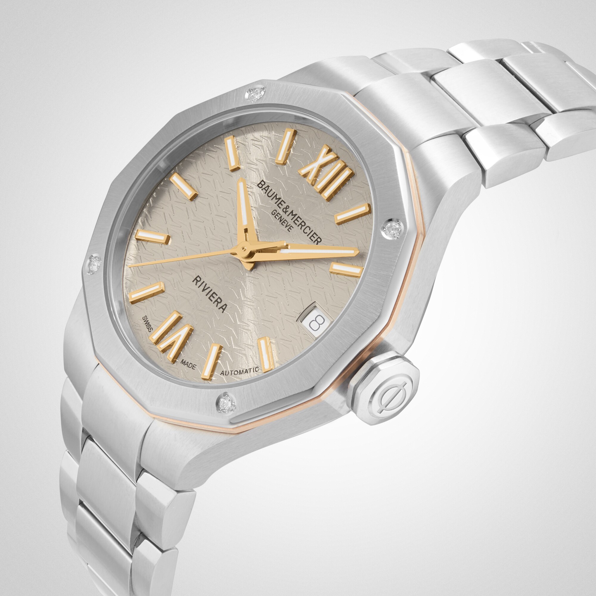 Replica Baume & Mercier Riviera Automatic 33mm Ladies details Champagne BM0A10730 5 Replica Baume & Mercier Riviera Automatic 33mm Ladies details Champagne BM0A10730