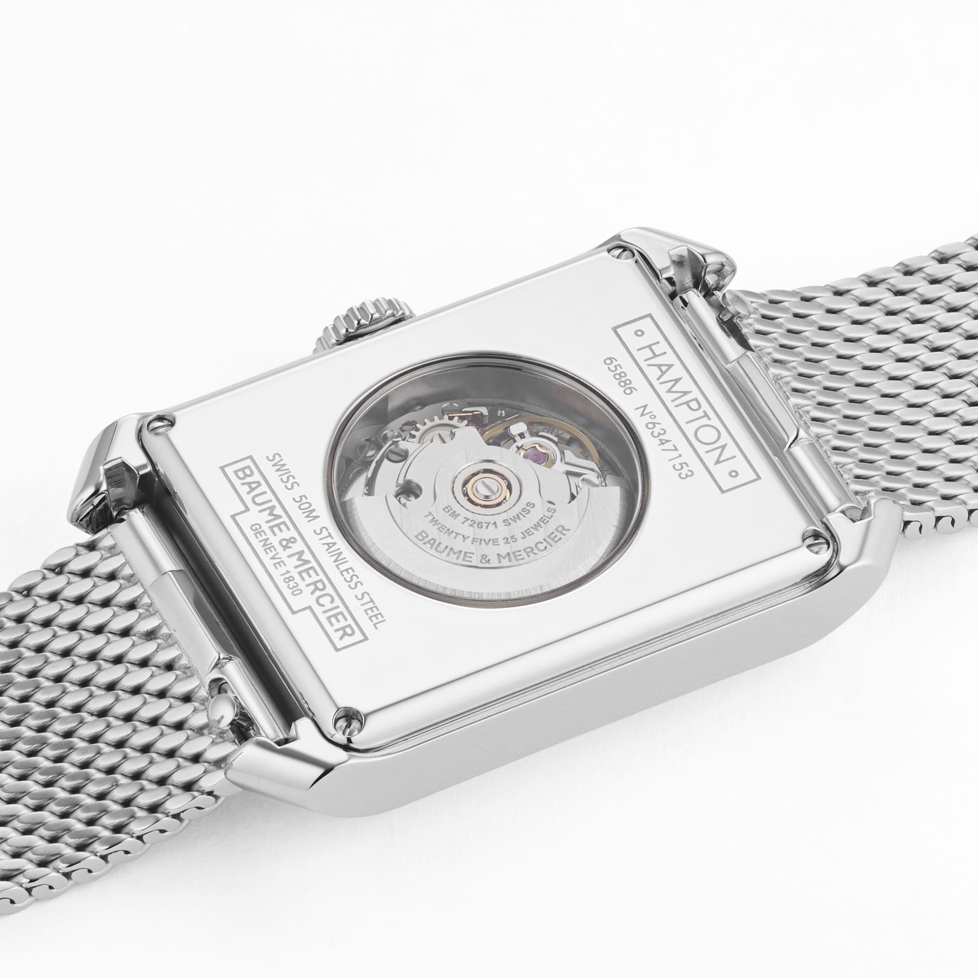 Replica Baume & Mercier Hampton 35mm Ladies details White BM0A10672 5 Replica Baume & Mercier Hampton 35mm Ladies details White BM0A10672