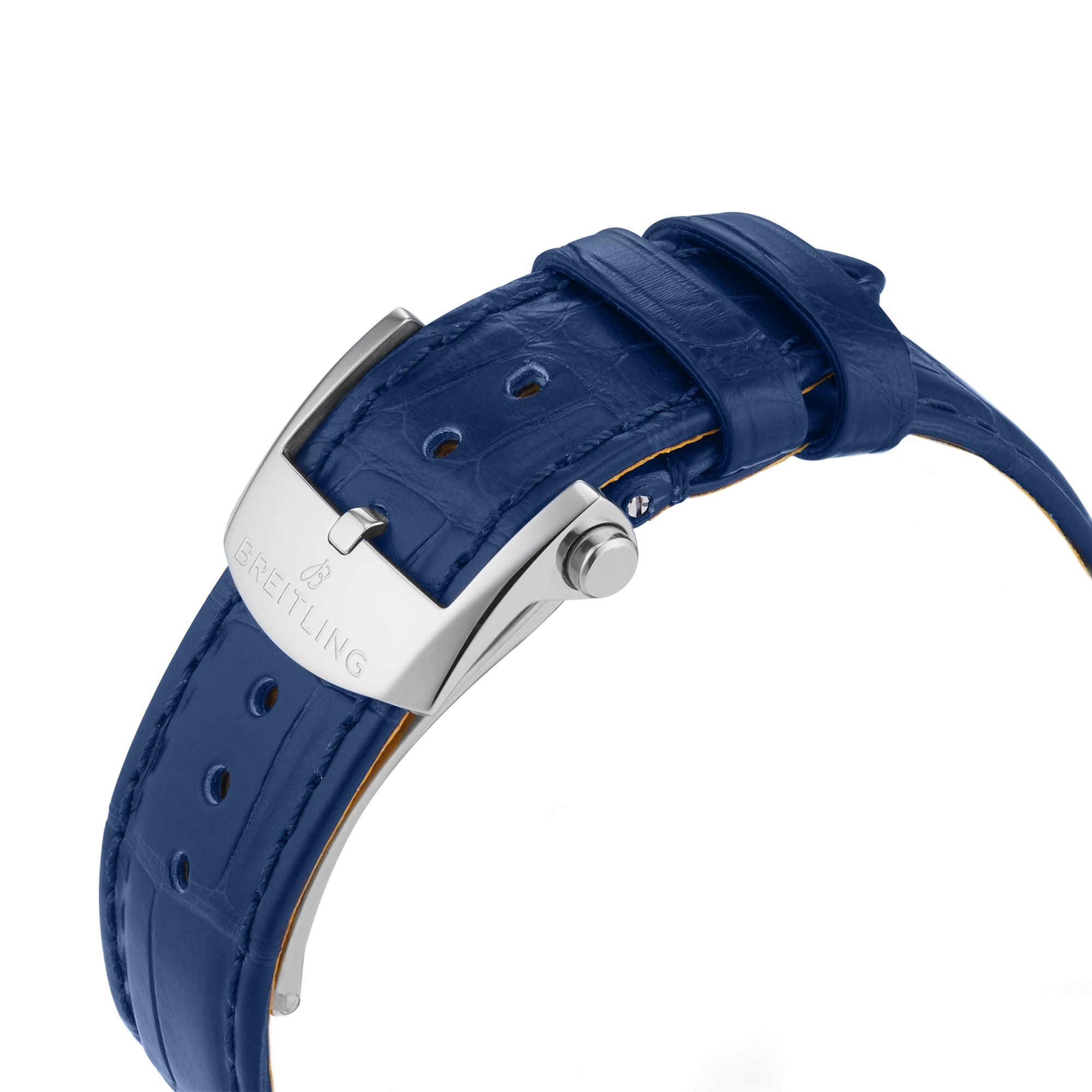 Replica Breitling Super Chronomat Automatic 38 Blue Leather Strap details A17356531C1P1