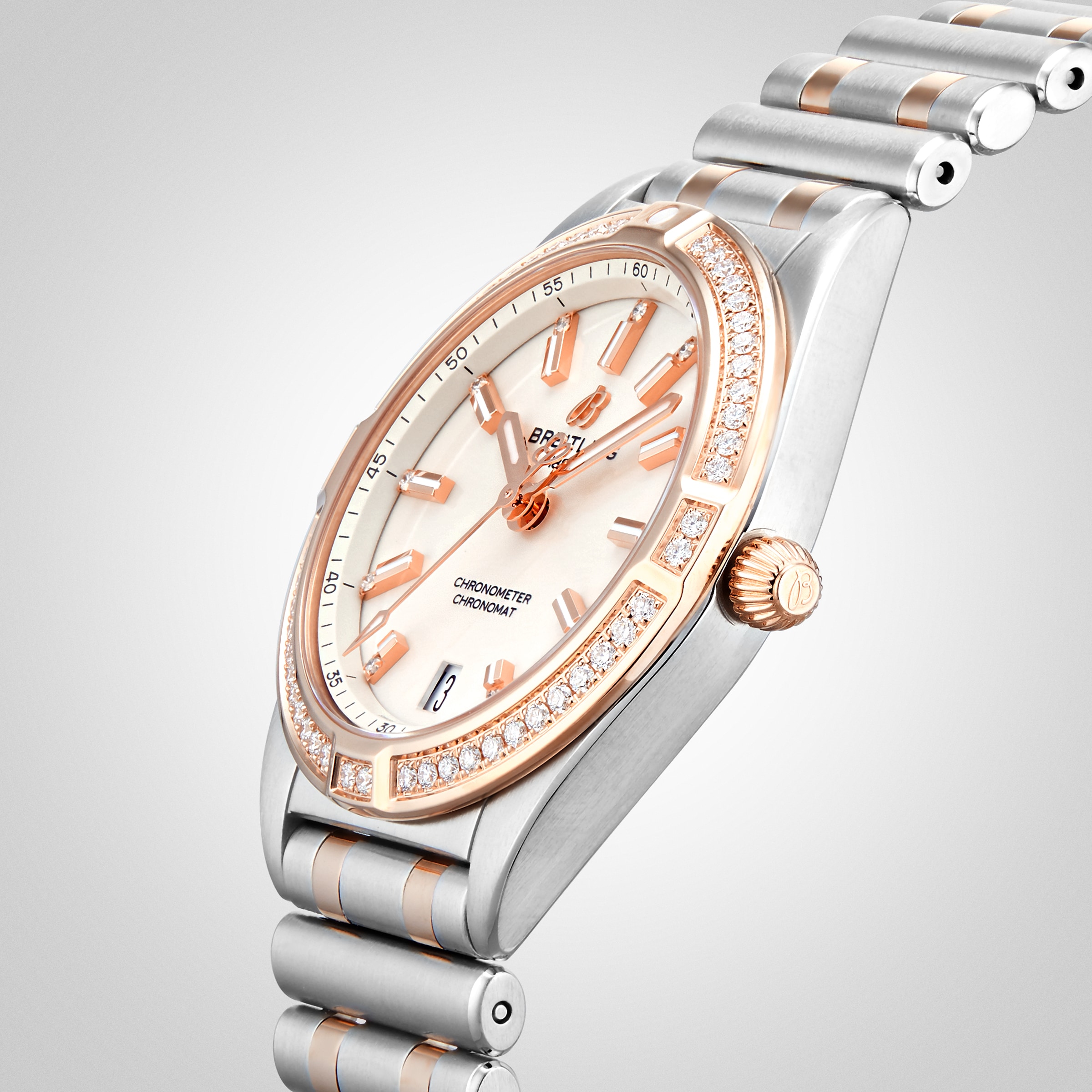 Replica Breitling Chronomat 32 Stainless Steel 18k Red Gold (gem-set) details U77310591A1U1 5 Replica Breitling Chronomat 32 Stainless Steel 18k Red Gold (gem-set) details U77310591A1U1