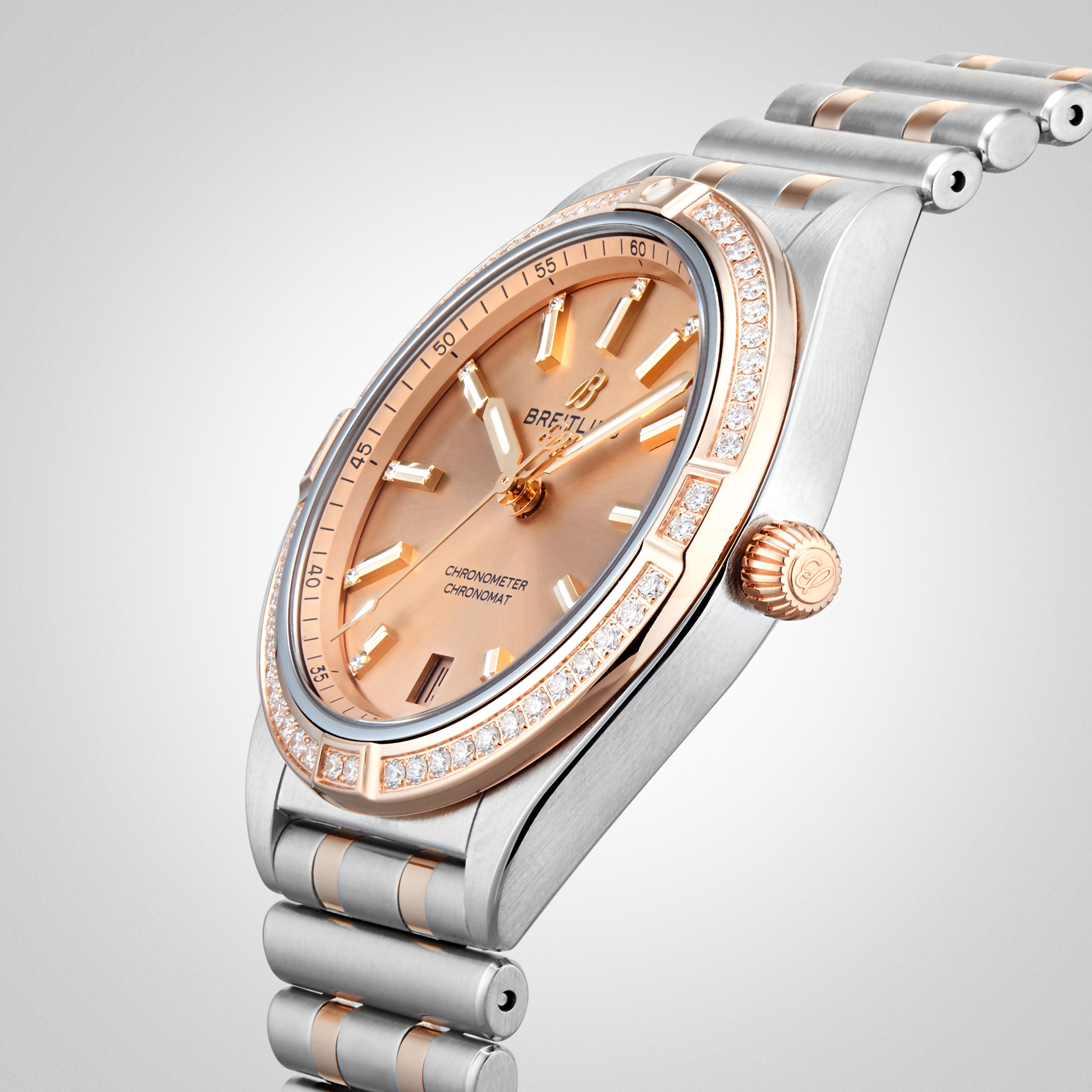 Replica Breitling Chronomat Automatic 36 Stainless Steel  18k Red Gold details U10380591K1U1