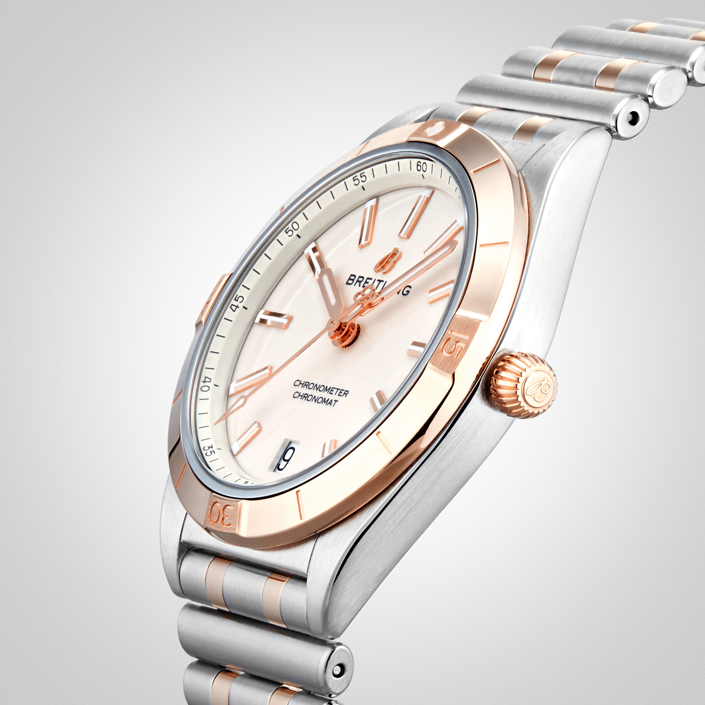 Replica Breitling Chronomat Automatic 36 Stainless Steel  18k Red Gold details U10380101A1U1