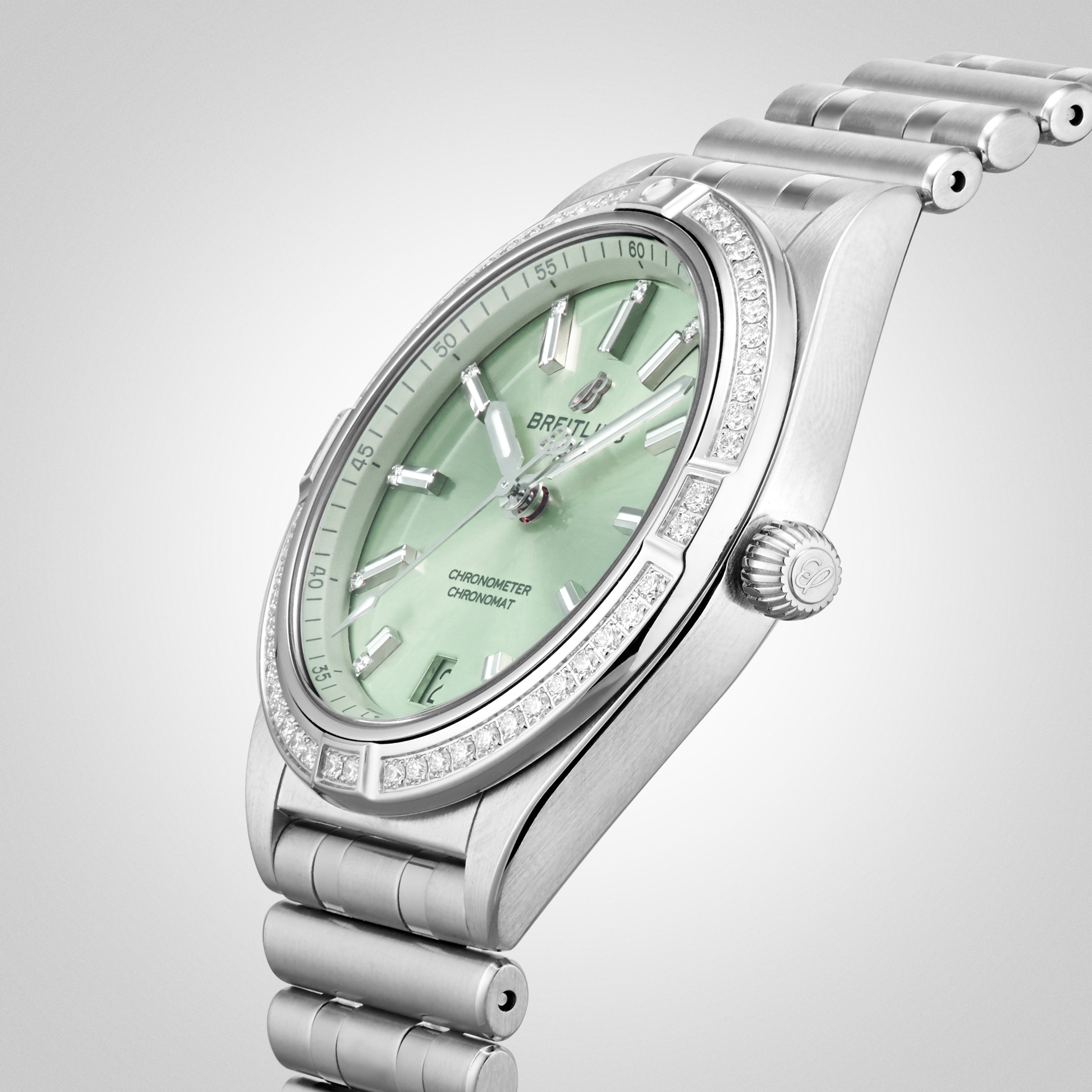Replica Breitling Chronomat Automatic 36 - Mint Green details A10380591L1A1