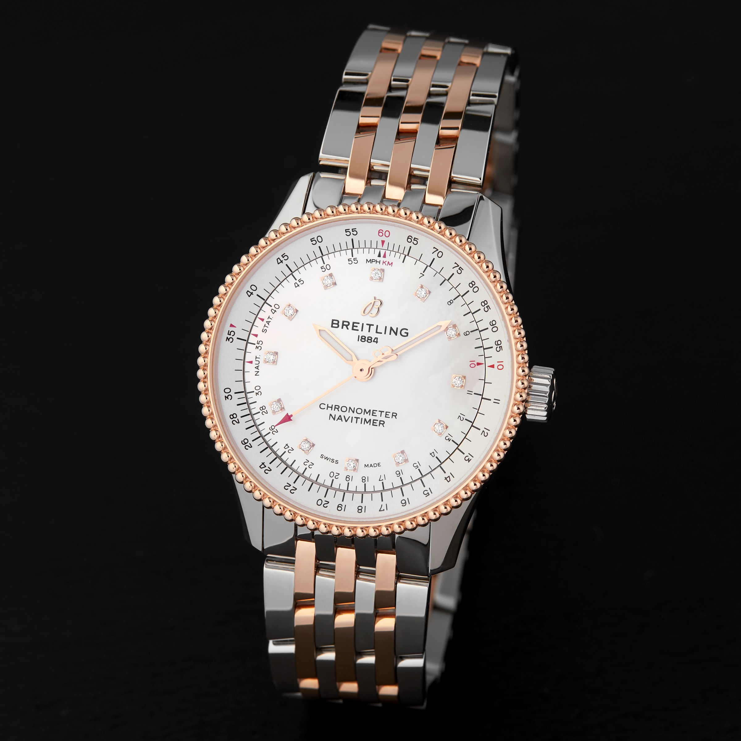 Replica Breitling Navitimer Automatic 35 Stainless Steel 18k Red Gold details U17395211A1U1 5 Replica Breitling Navitimer Automatic 35 Stainless Steel 18k Red Gold details U17395211A1U1