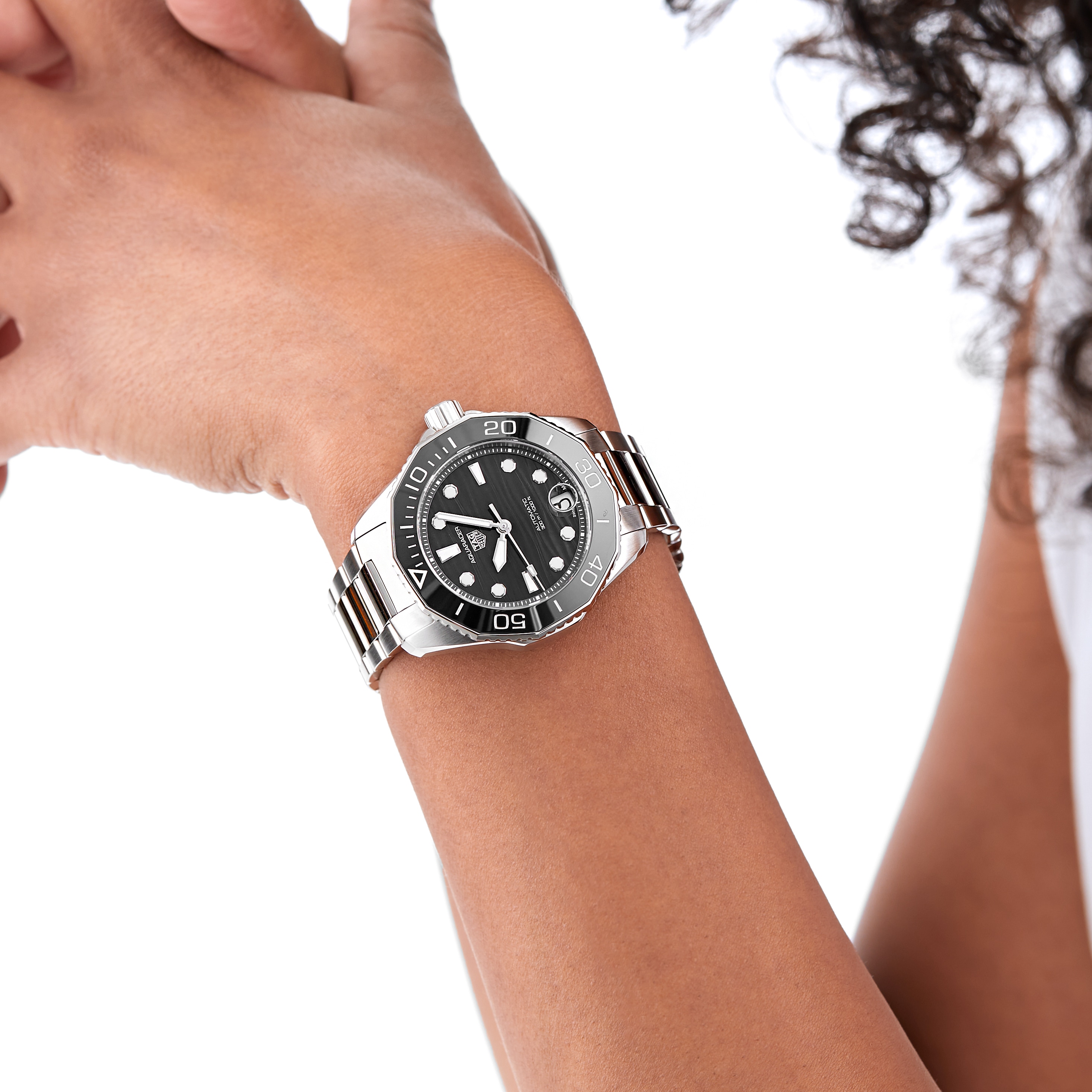 Replica TAG Heuer Aquaracer Professional 300 Automatic 36mm Ladies details WBP231D.BA0626