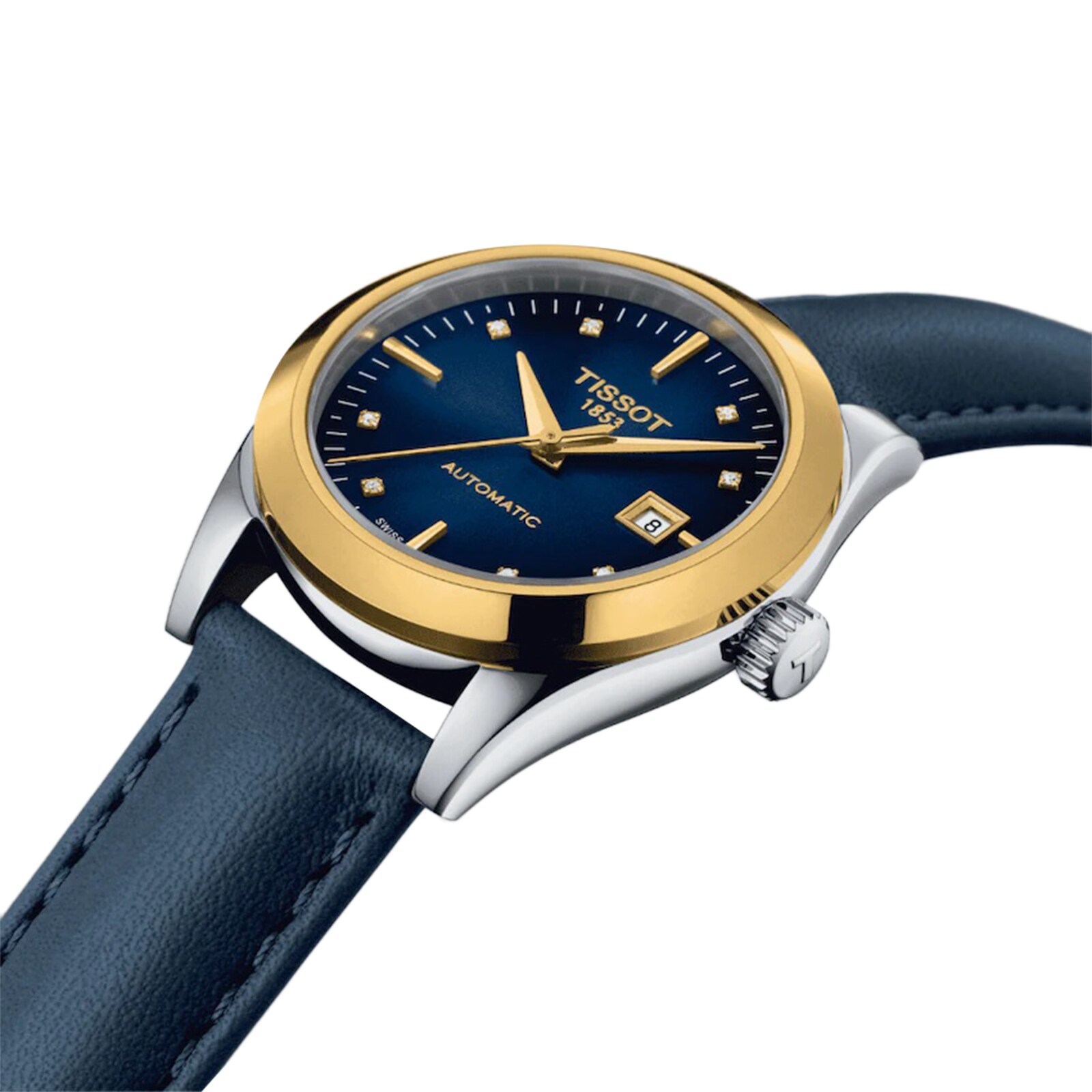 Replica Tissot T-Gold T-My Lady 18K Gold Automatic 29mm Ladies details Blue T9300074604600 5 Replica Tissot T-Gold T-My Lady 18K Gold Automatic 29mm Ladies details Blue T9300074604600